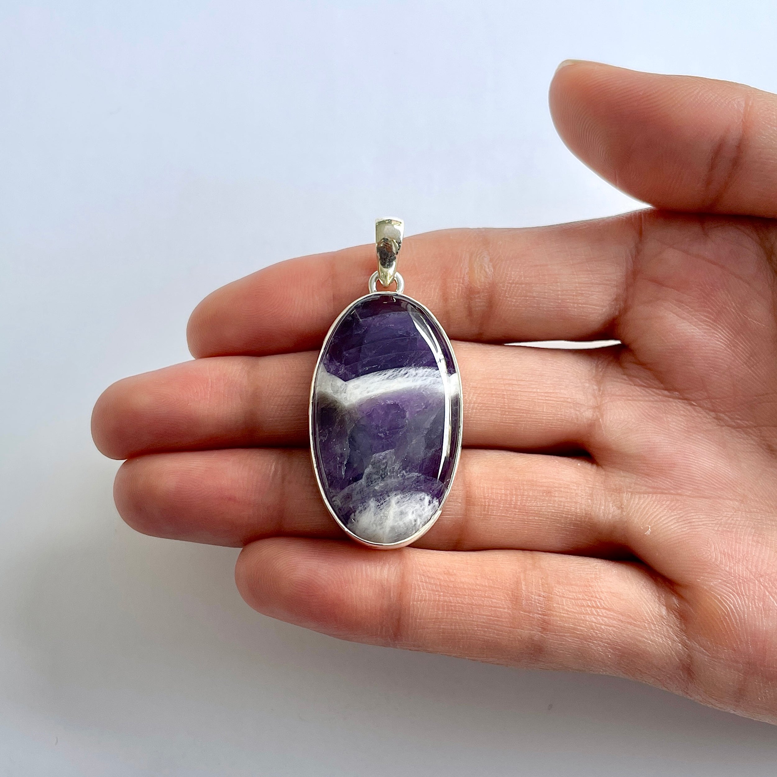 Amethyst Lace Agate Pendant-(ALA-1-75)