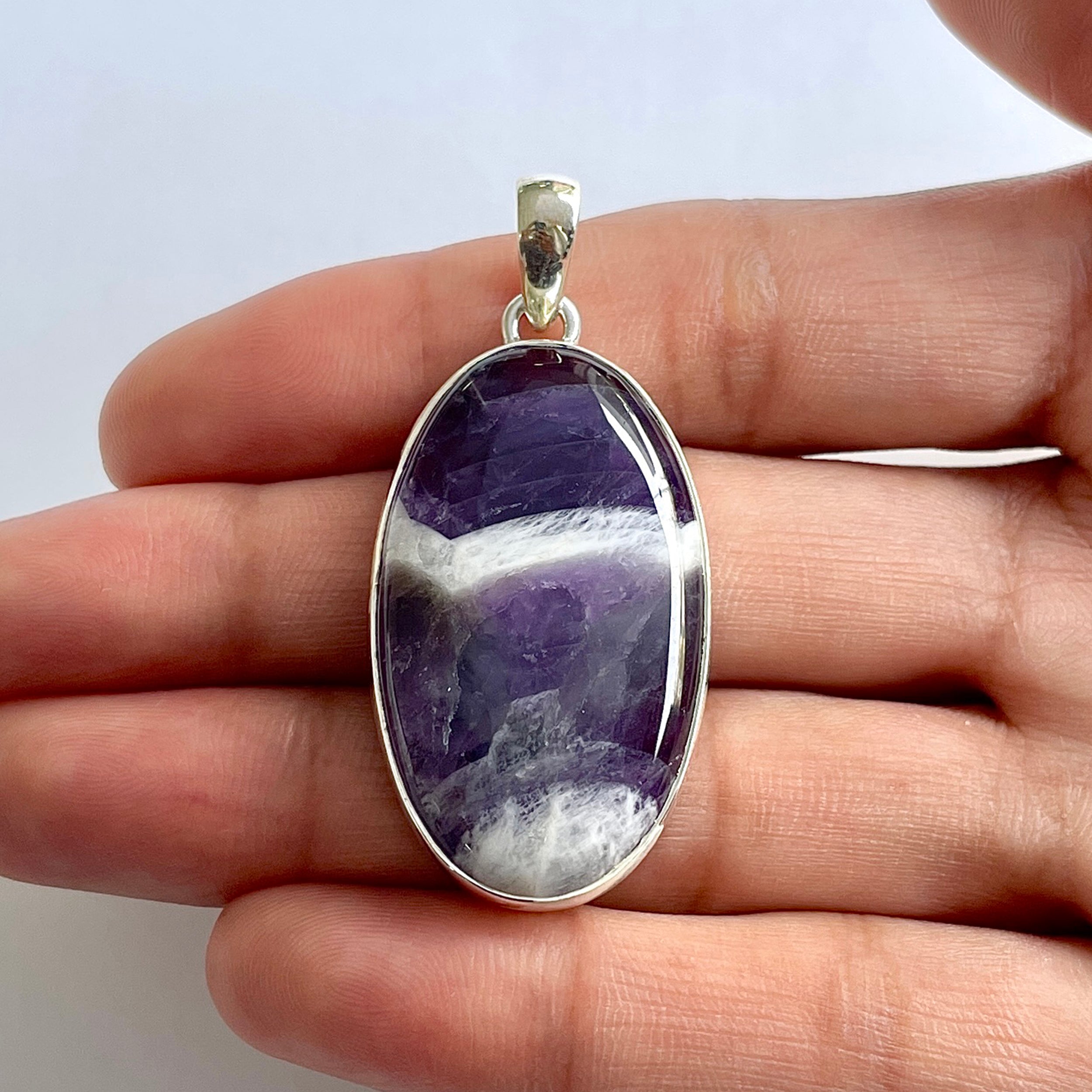 Amethyst Lace Agate Pendant-(ALA-1-75)