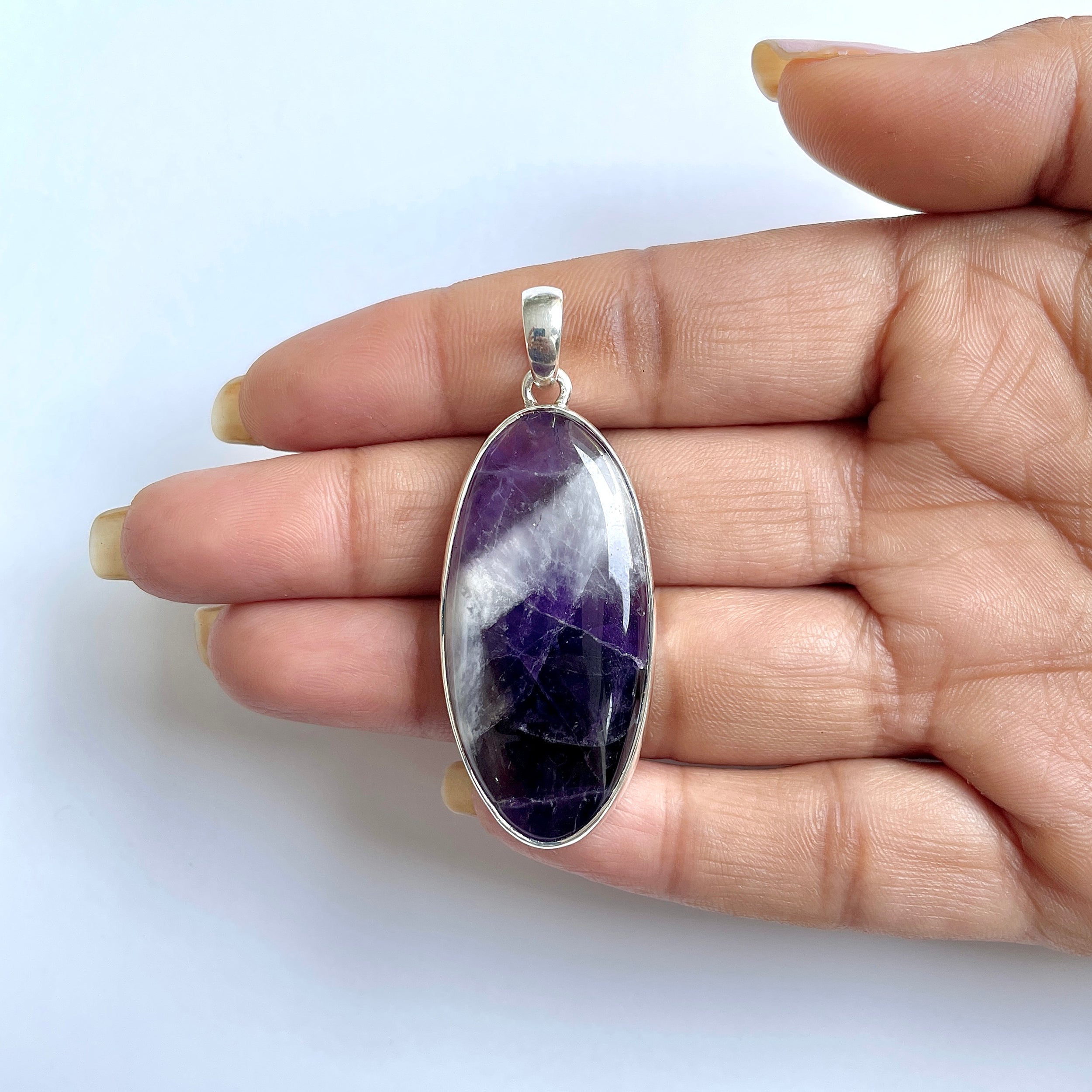 Amethyst Lace Agate Pendant-(ALA-1-8)