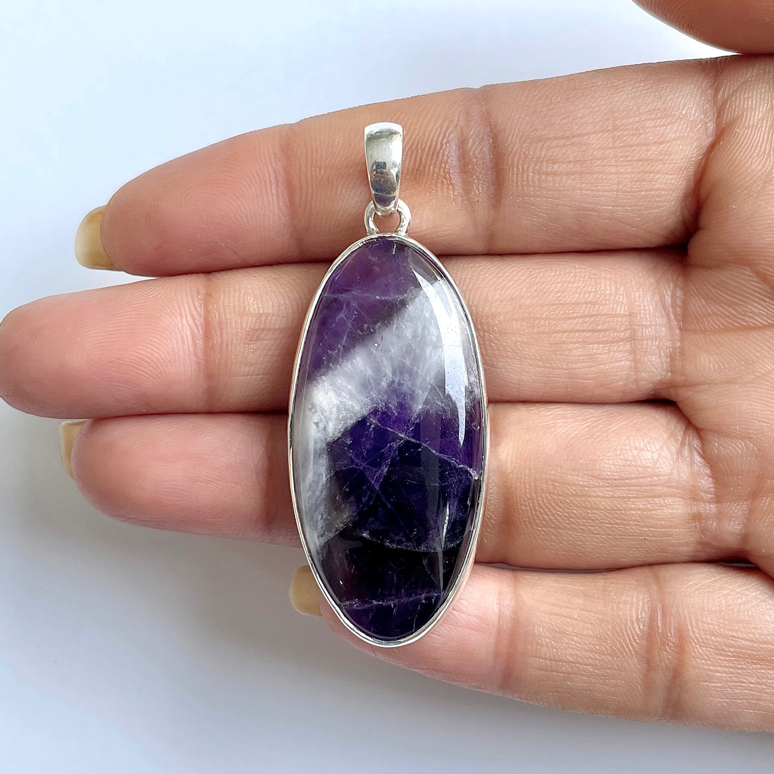 Amethyst Lace Agate Pendant-(ALA-1-8)