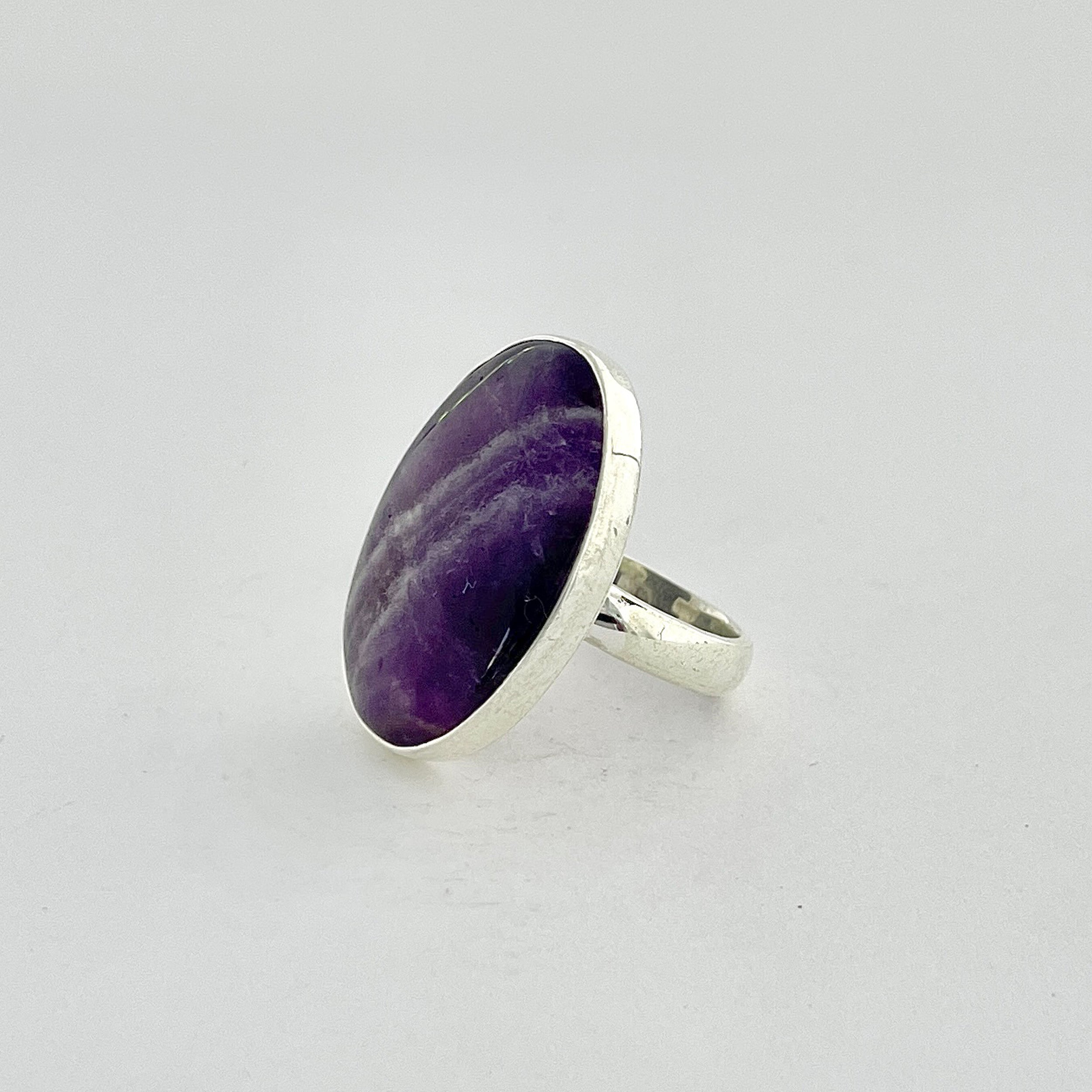 Amethyst Lace Agate Ring-(ALA-2-13)