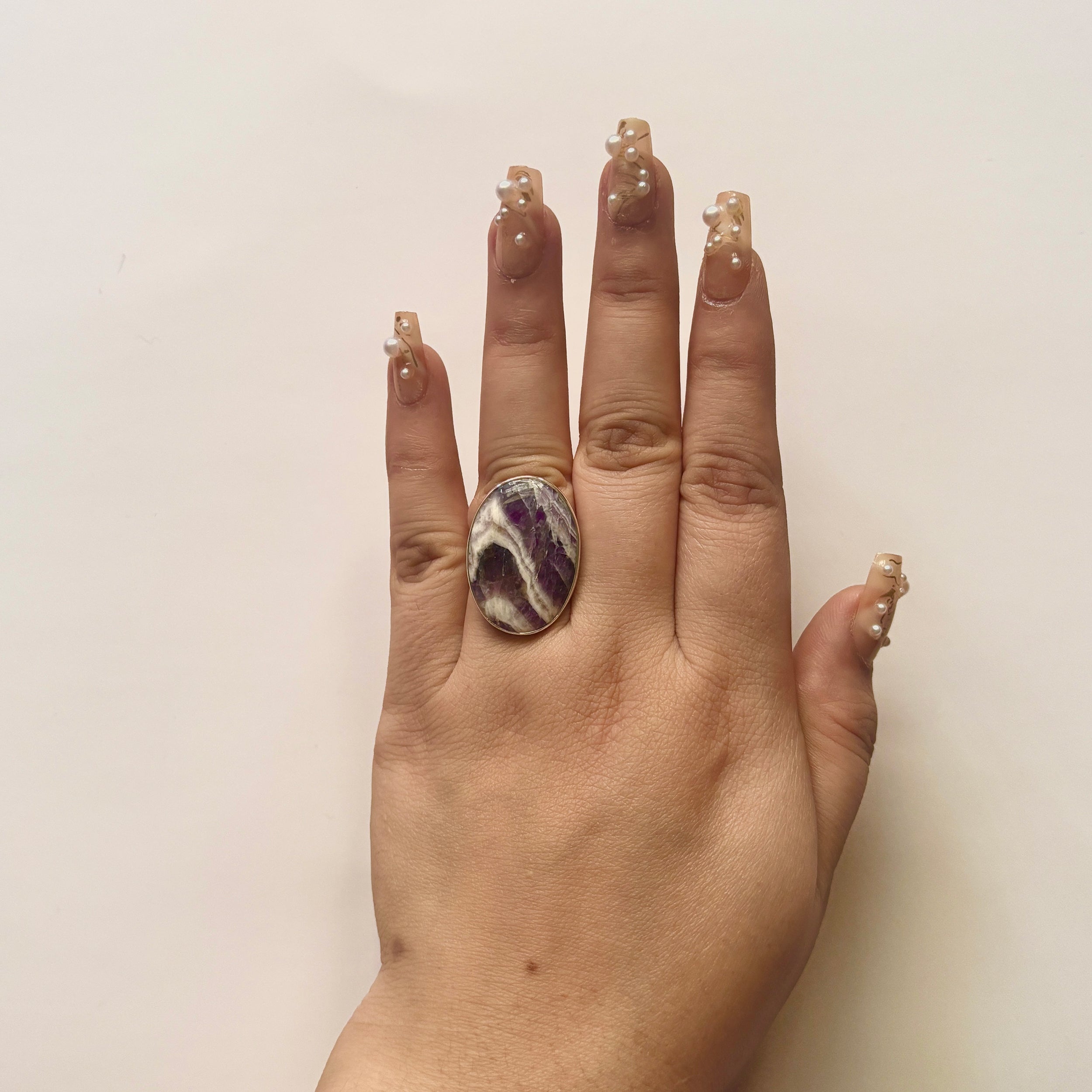 Amethyst Lace Agate Ring-(ALA-2-19)