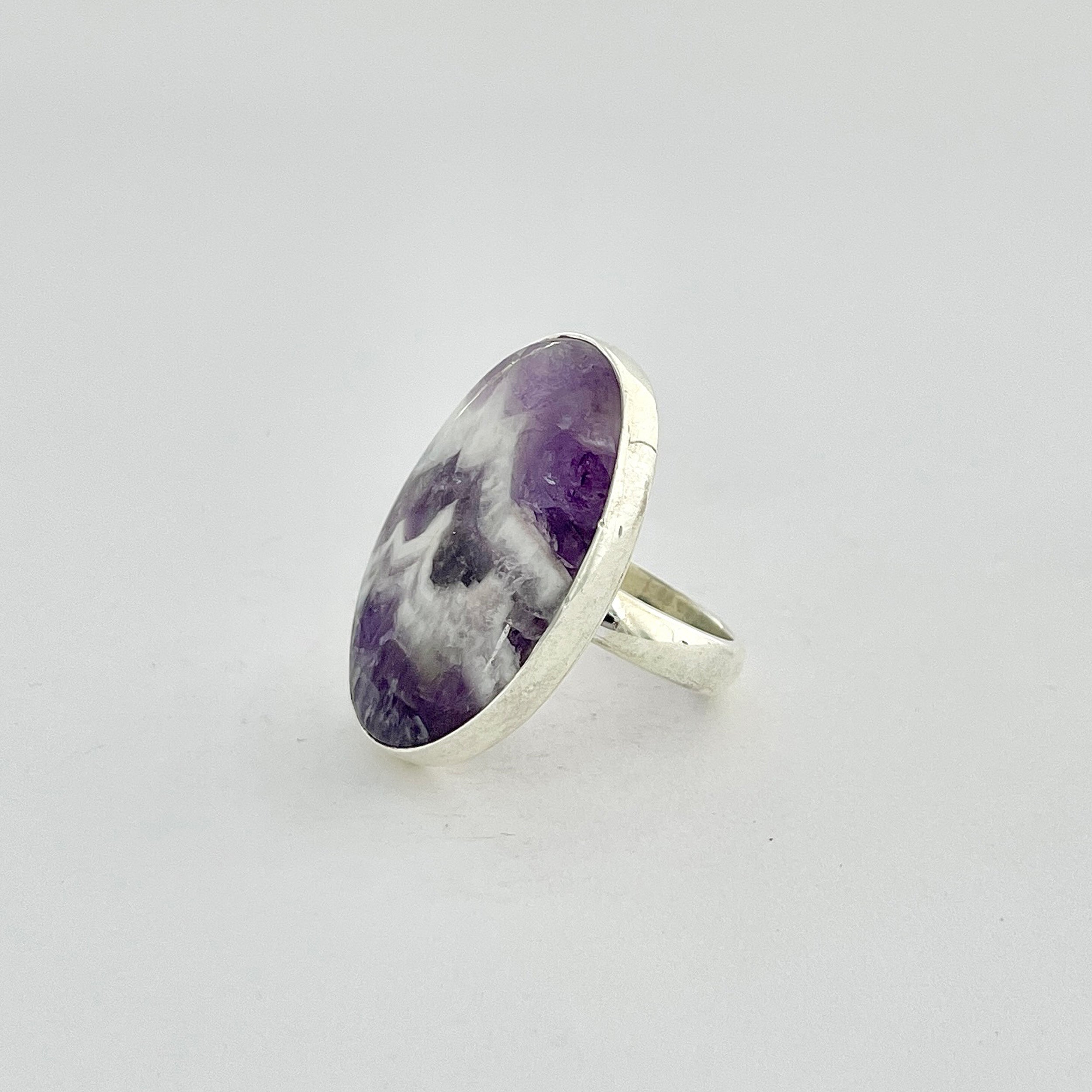 Amethyst Lace Agate Ring-(ALA-2-9)