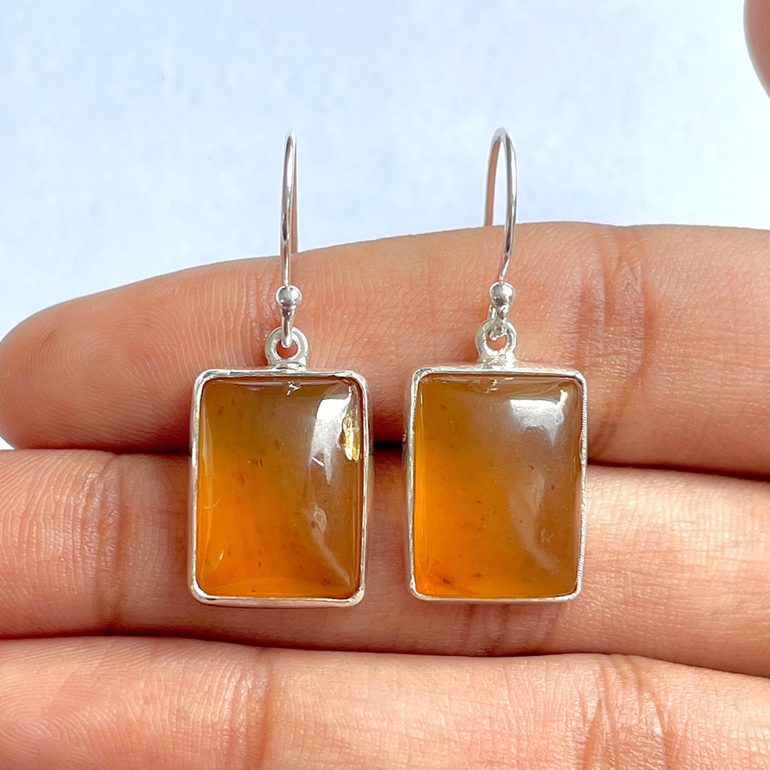 Amber Earring-(AMB-3-3)