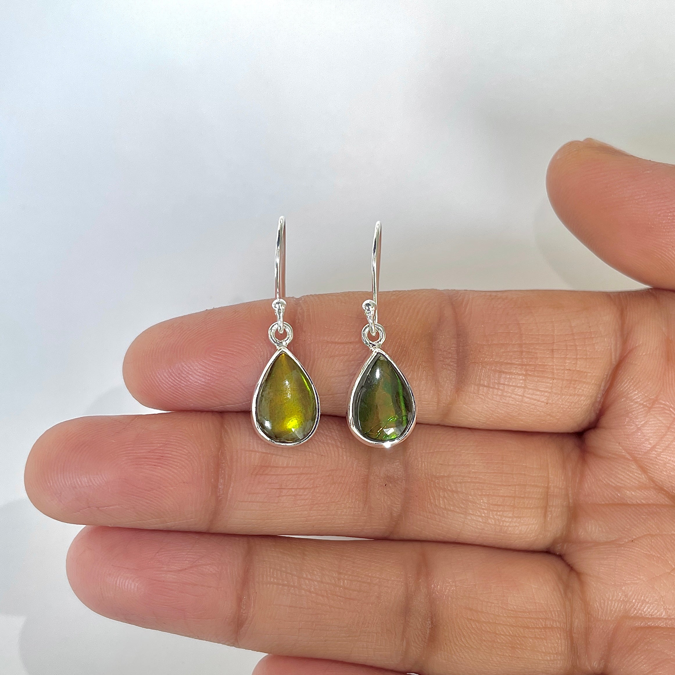 Ammolite Earring-(AML-3-1)