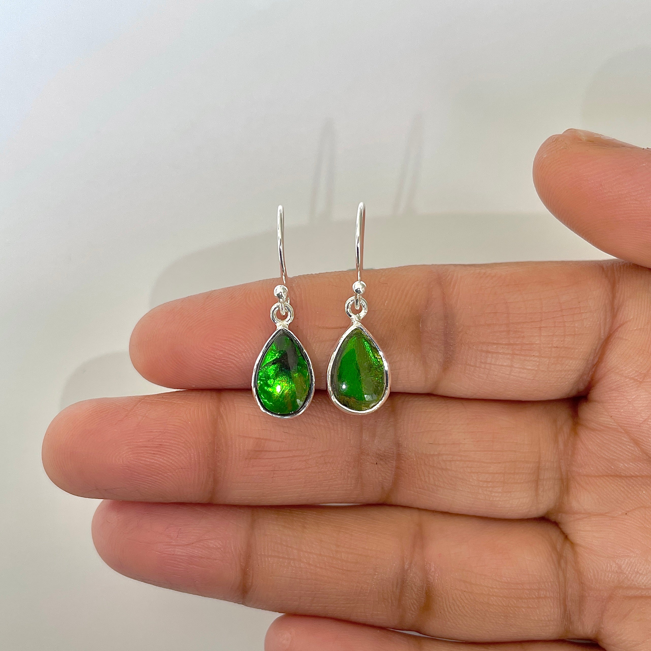 Ammolite Earring-(AML-3-11)