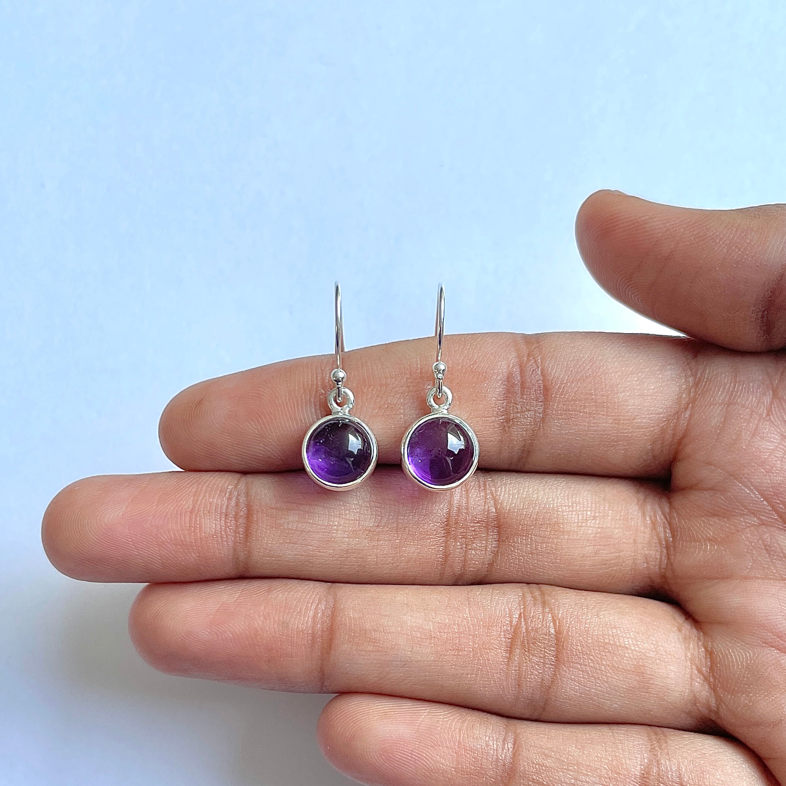 Amethyst Earring-(AMT-3-8)
