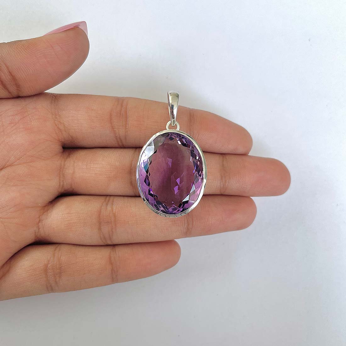 Amethyst Pendant-(AMT-RDN-274)