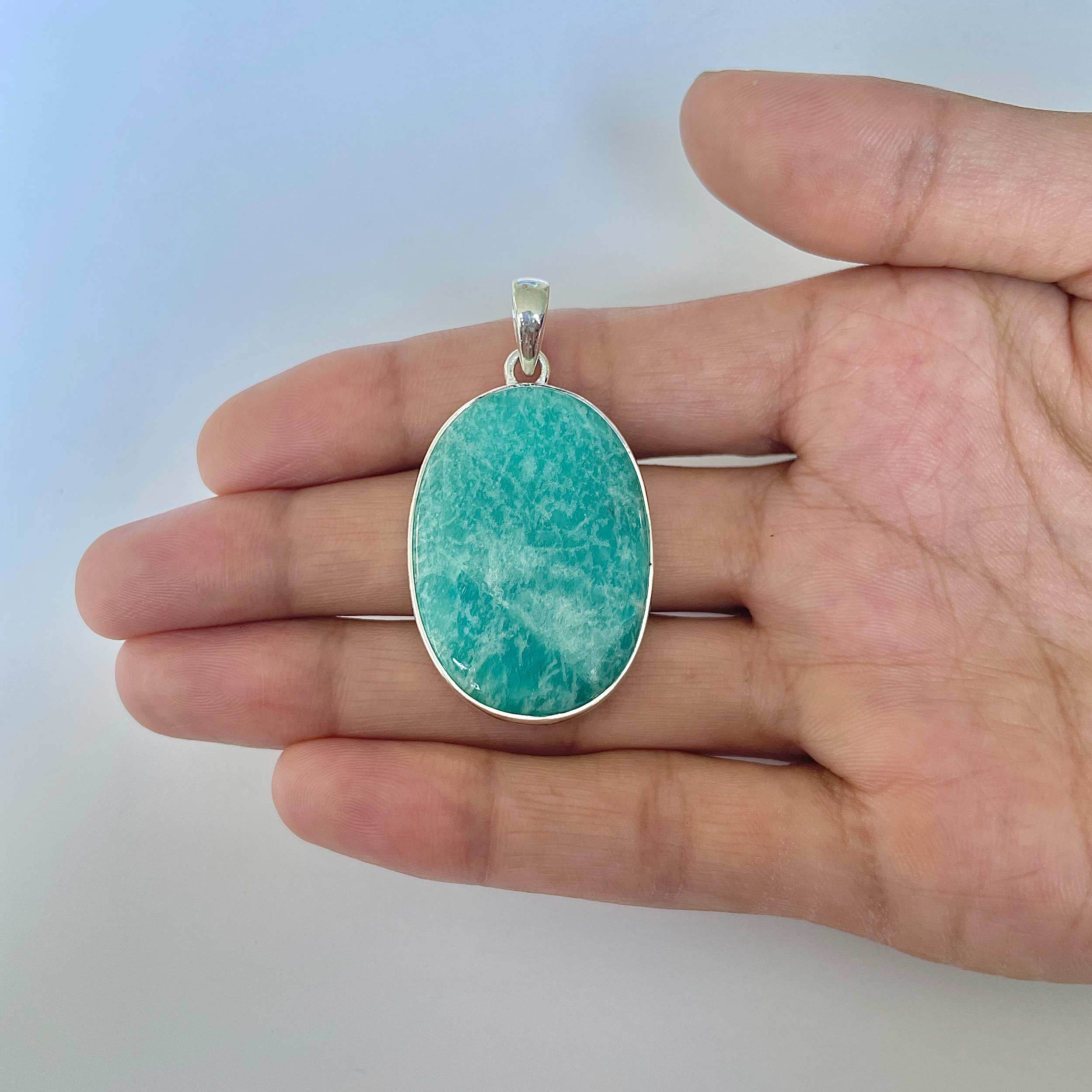 Amazonite Pendant-(AMZ-1-2)