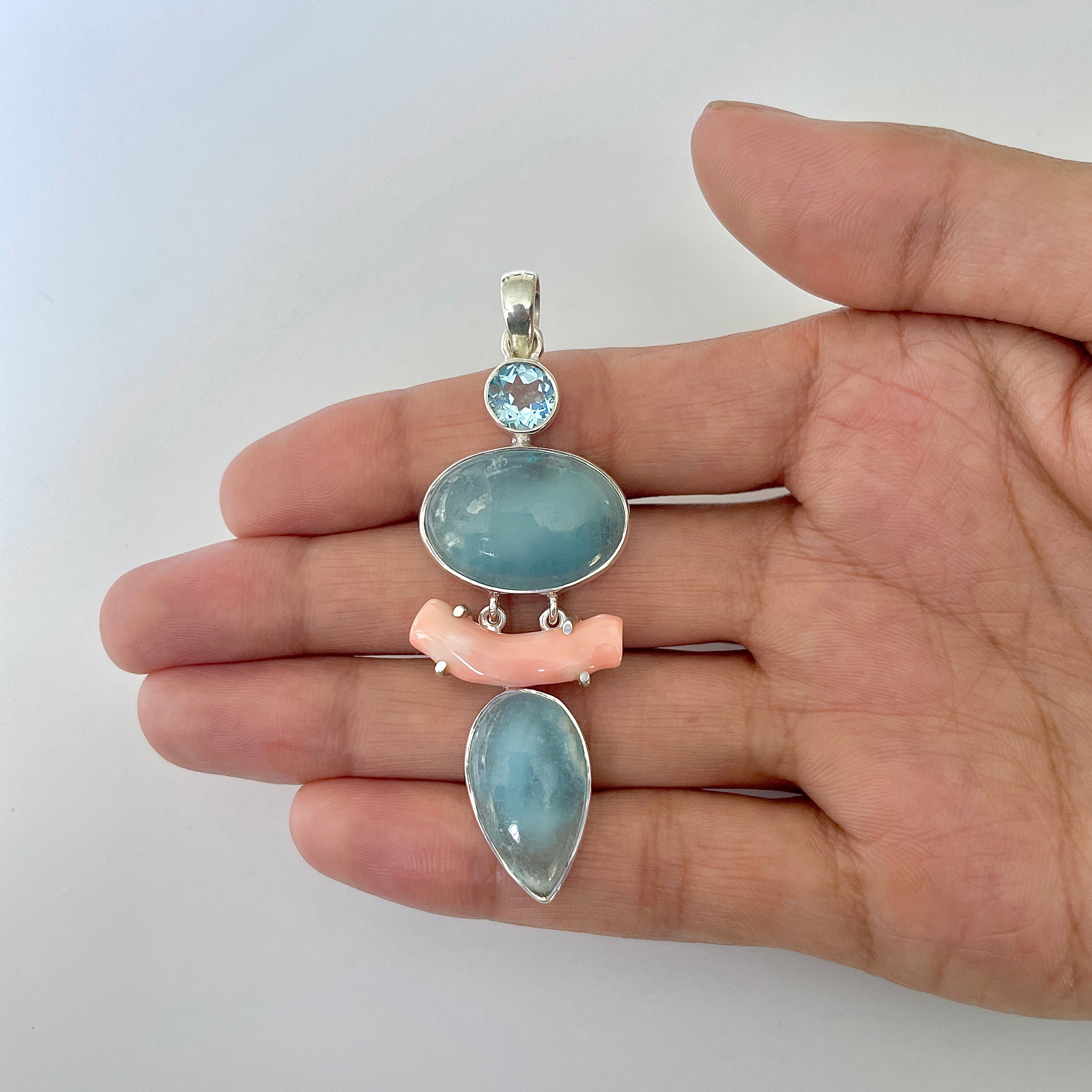 Aquamarine Pendant-(AQM-1-13)