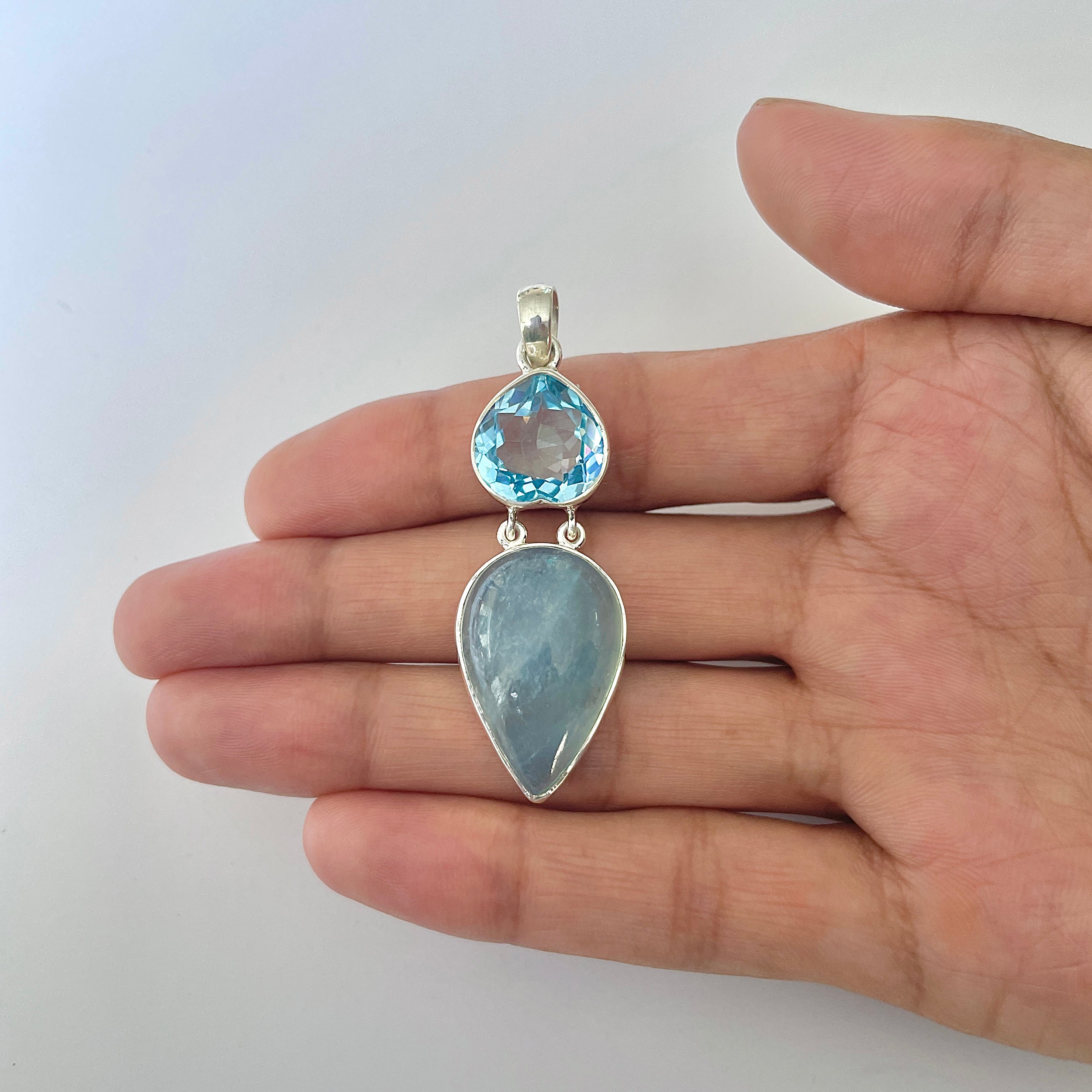 Aquamarine Pendant-(AQM-1-8)