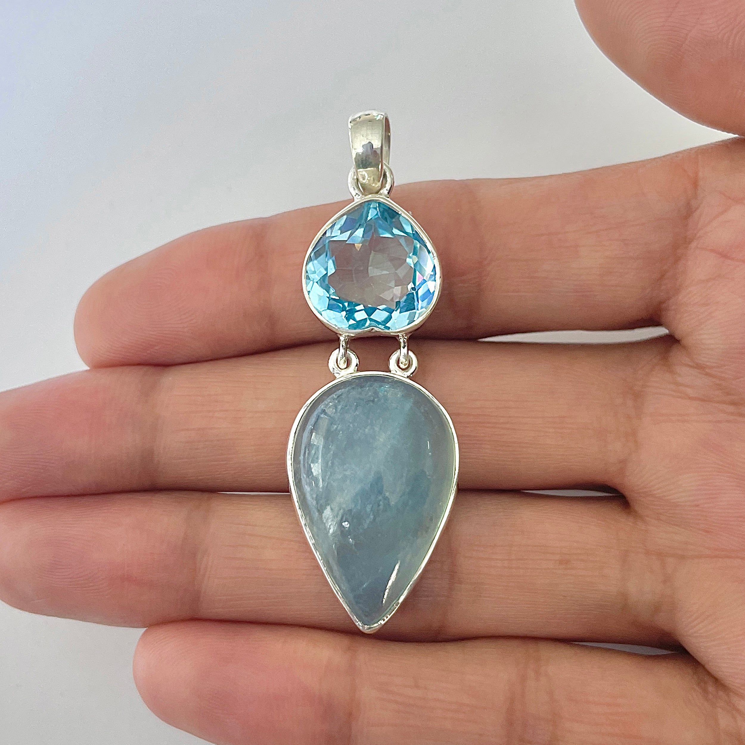 Aquamarine Pendant-(AQM-1-8)