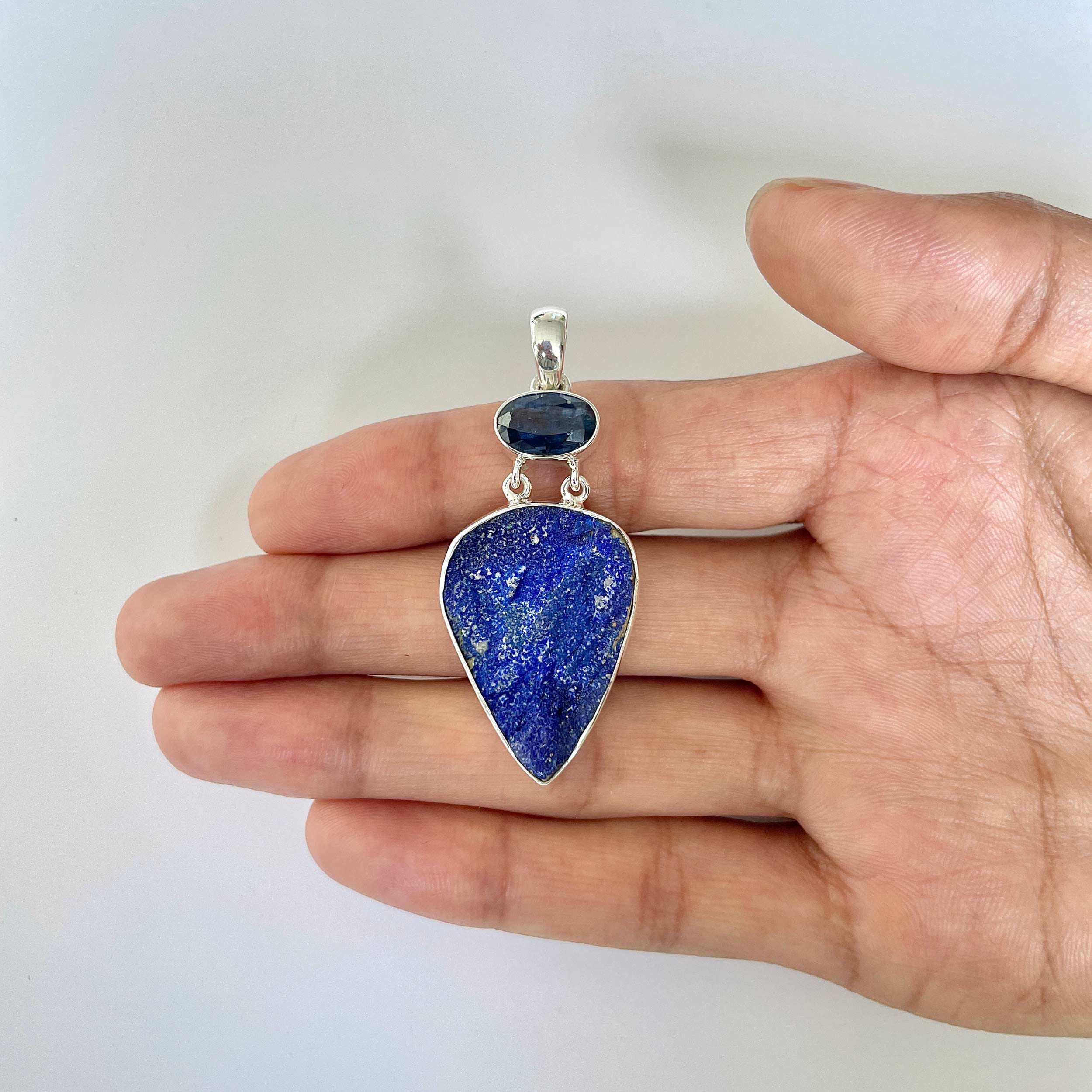 Azurite Druzy Pendant-(AZR-1-9)