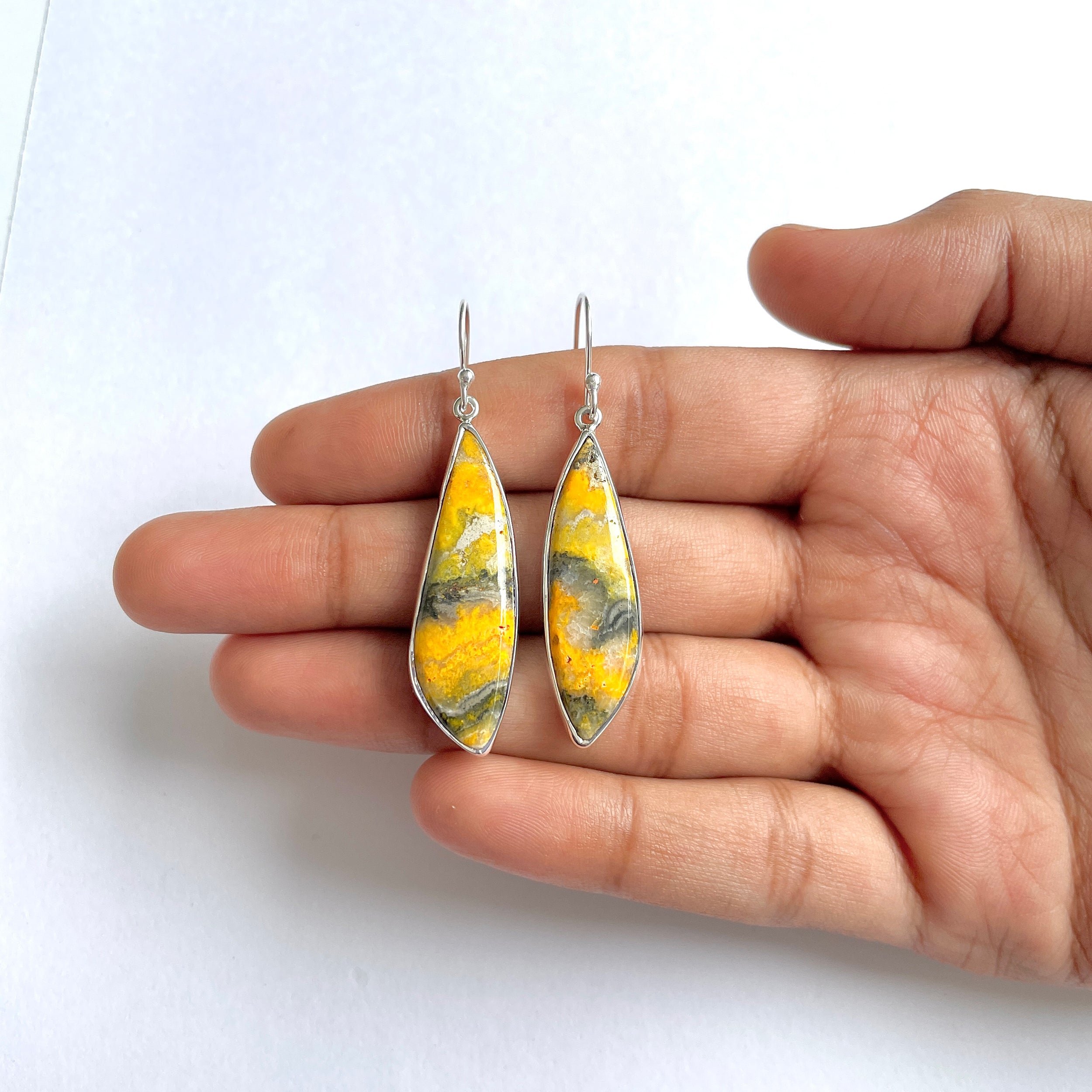 Bumble bee Jasper Earring-(BBJ-3-16)