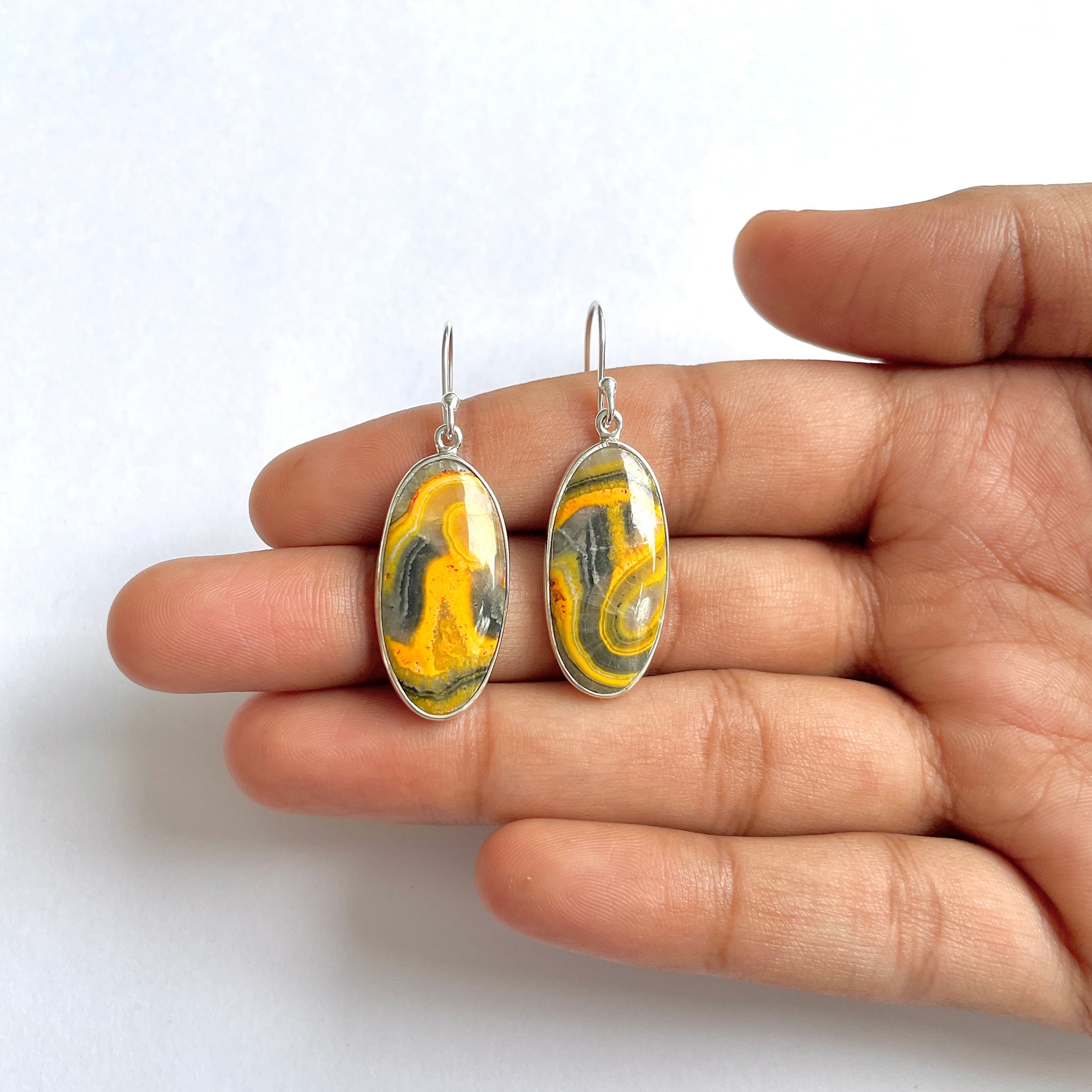 Bumble bee Jasper Earring-(BBJ-3-3)