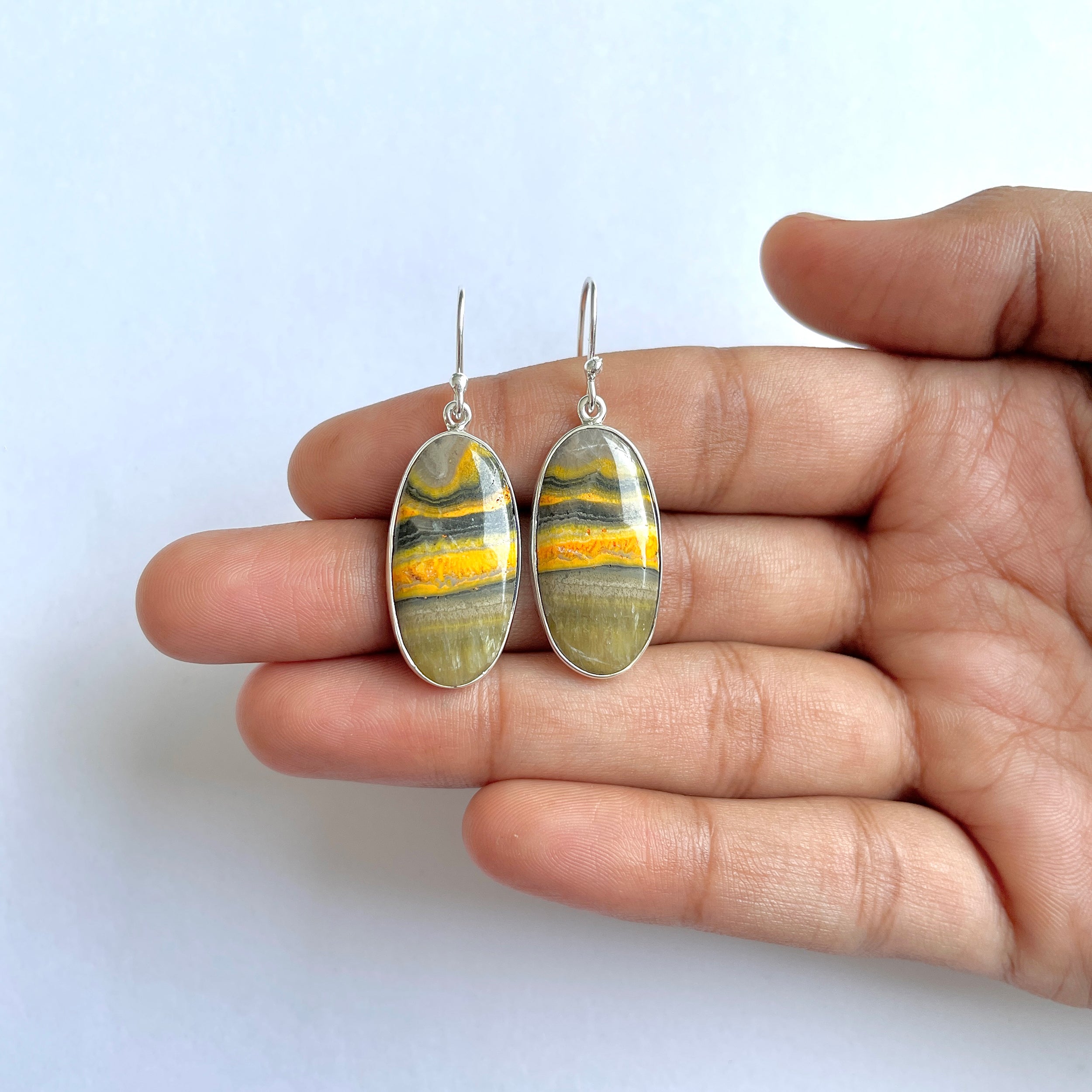 Bumble bee Jasper Earring-(BBJ-3-43)