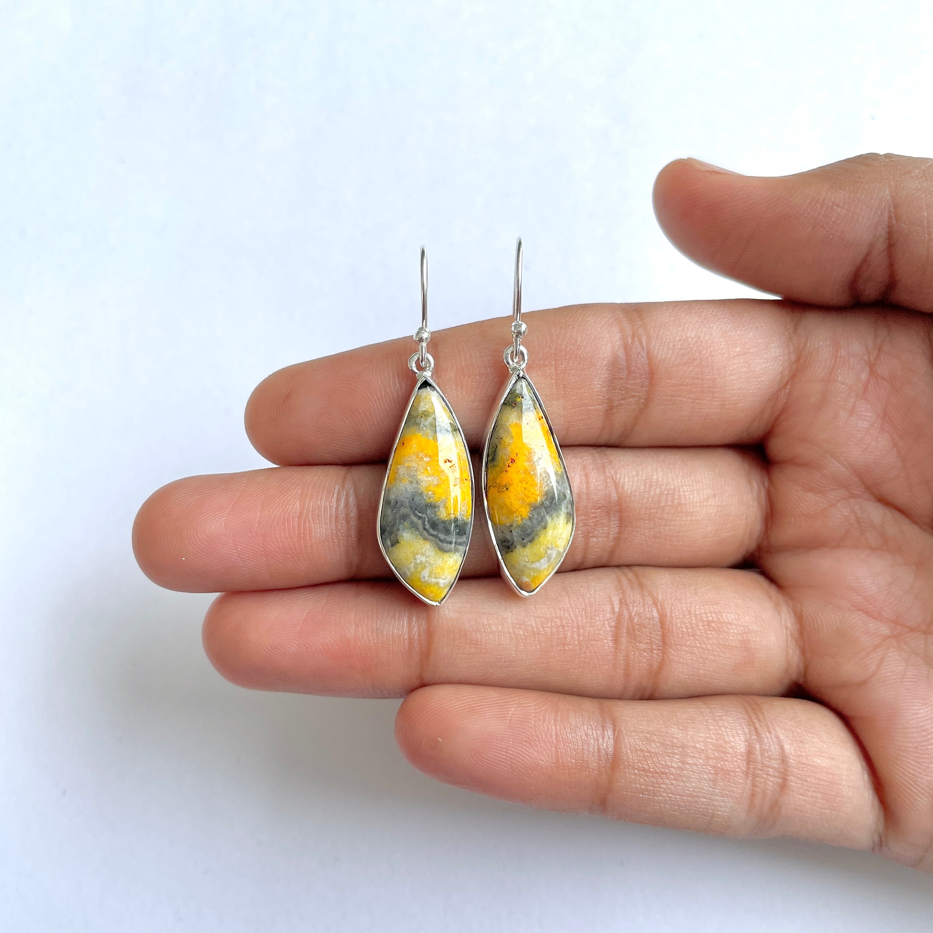 Bumble bee Jasper Earring-(BBJ-3-50)