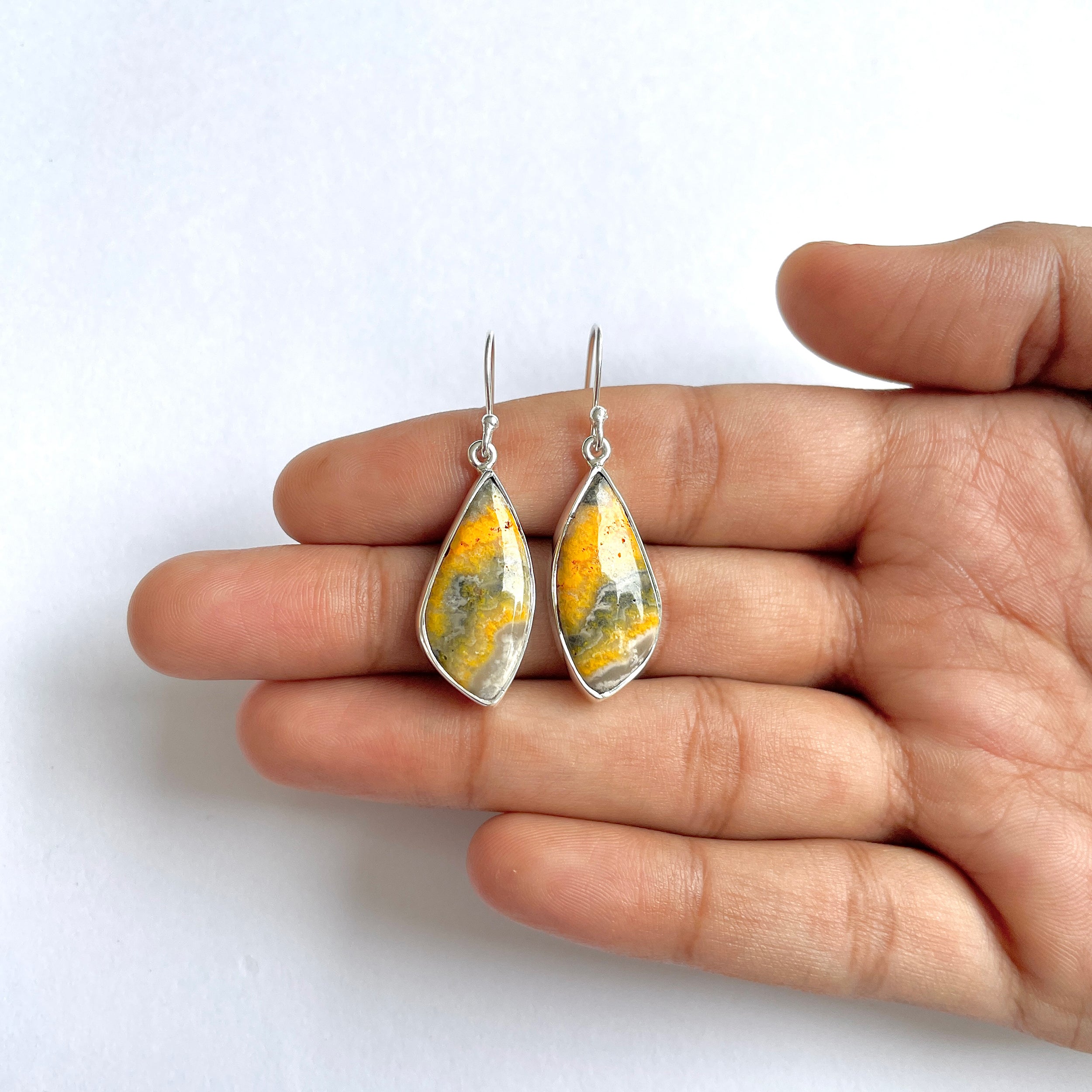 Bumble bee Jasper Earring-(BBJ-3-7)