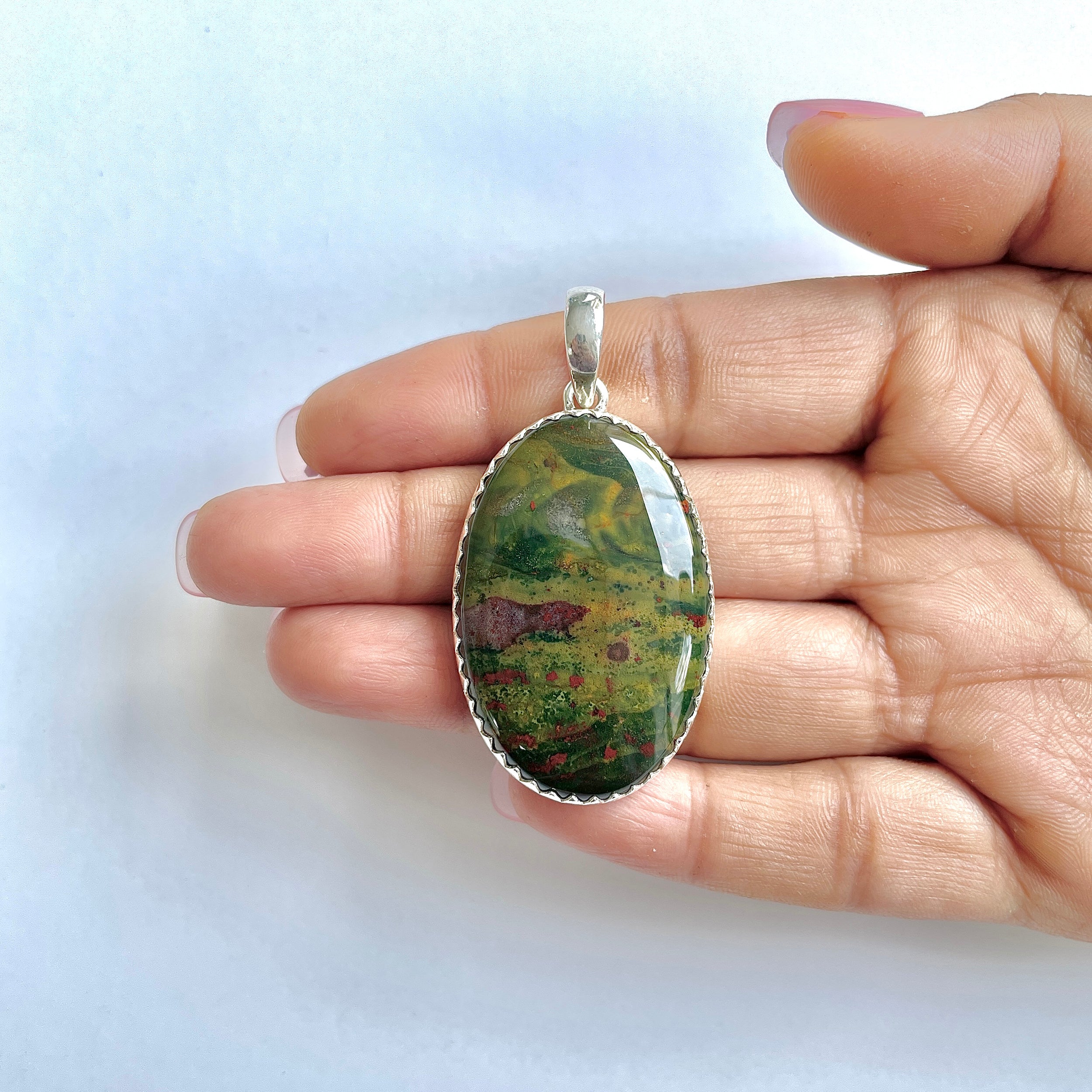 Blood stone Pendant-(BDS-1-30)