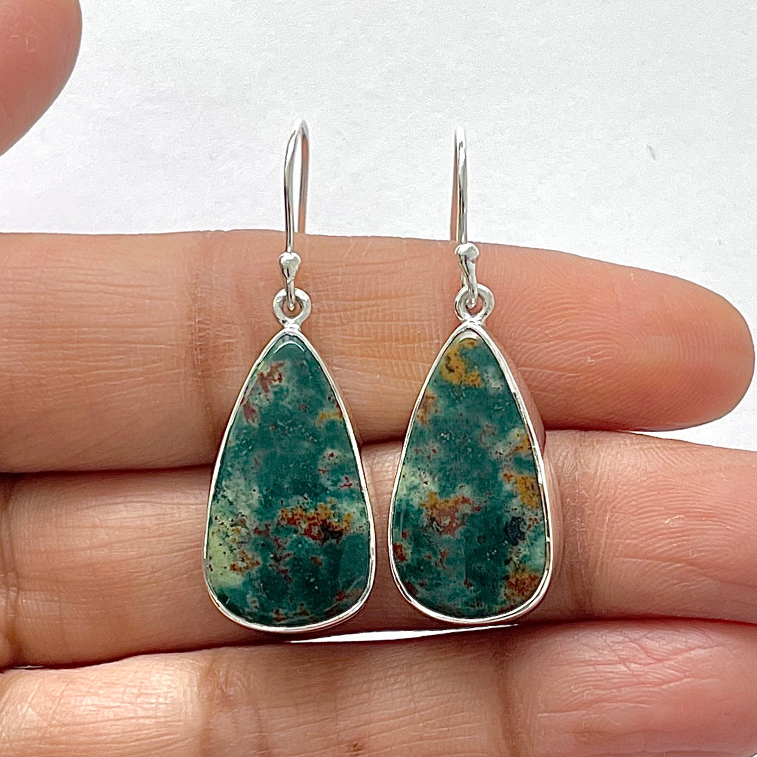 Blood Stone Earring-(BDS-3-2)