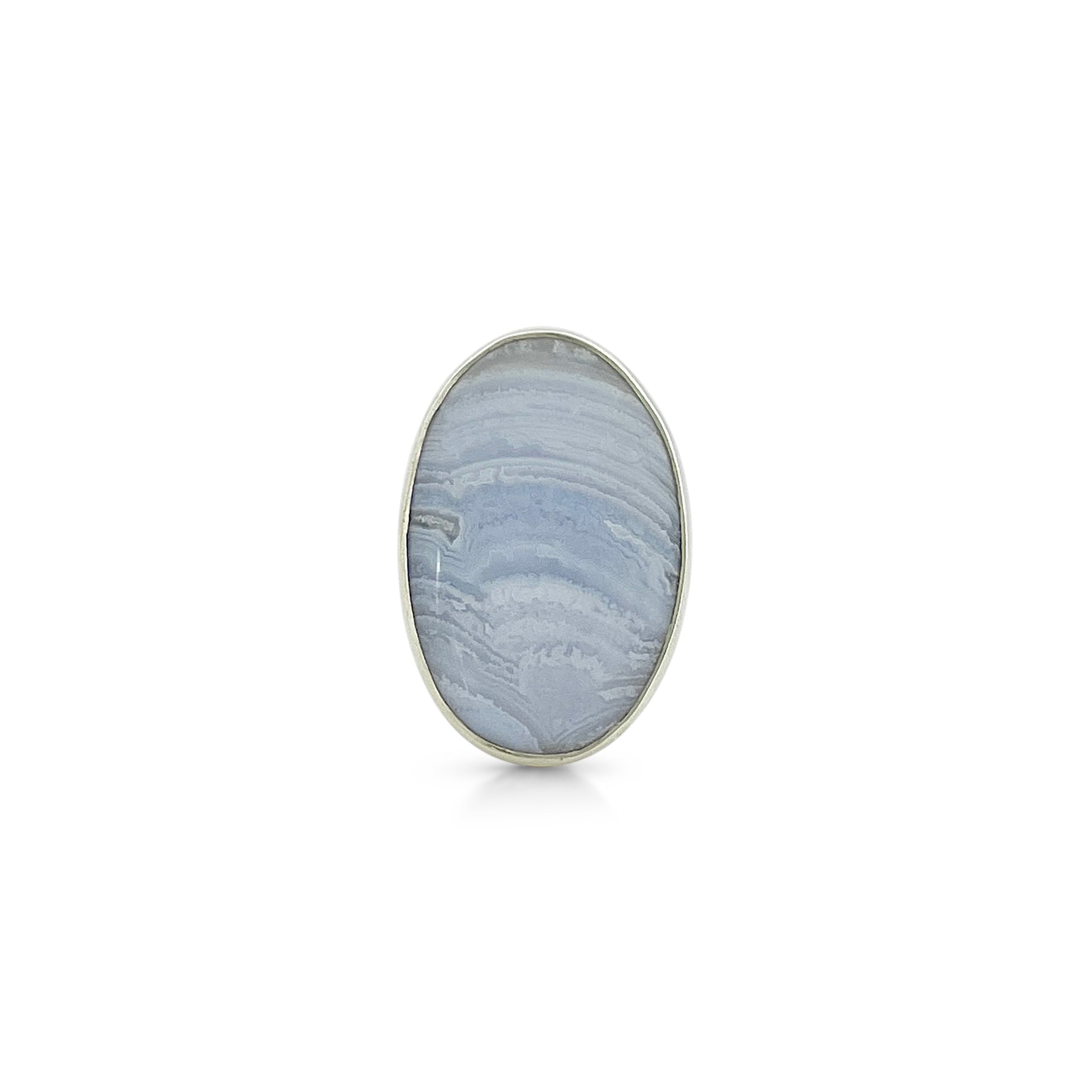Blue Lace Agate Ring-(BLA-2-11)