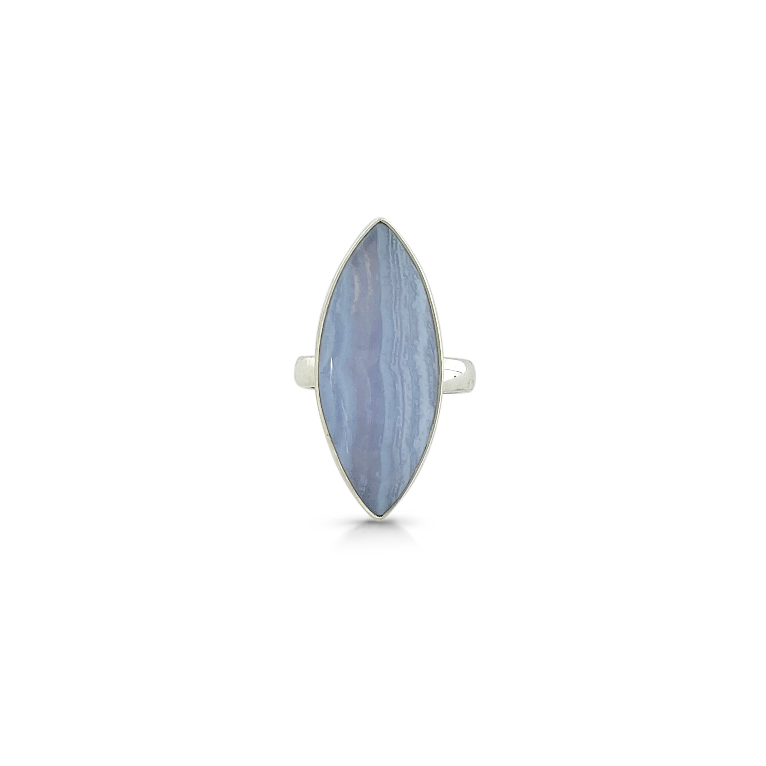 Blue Lace Agate Ring-(BLA-2-3)