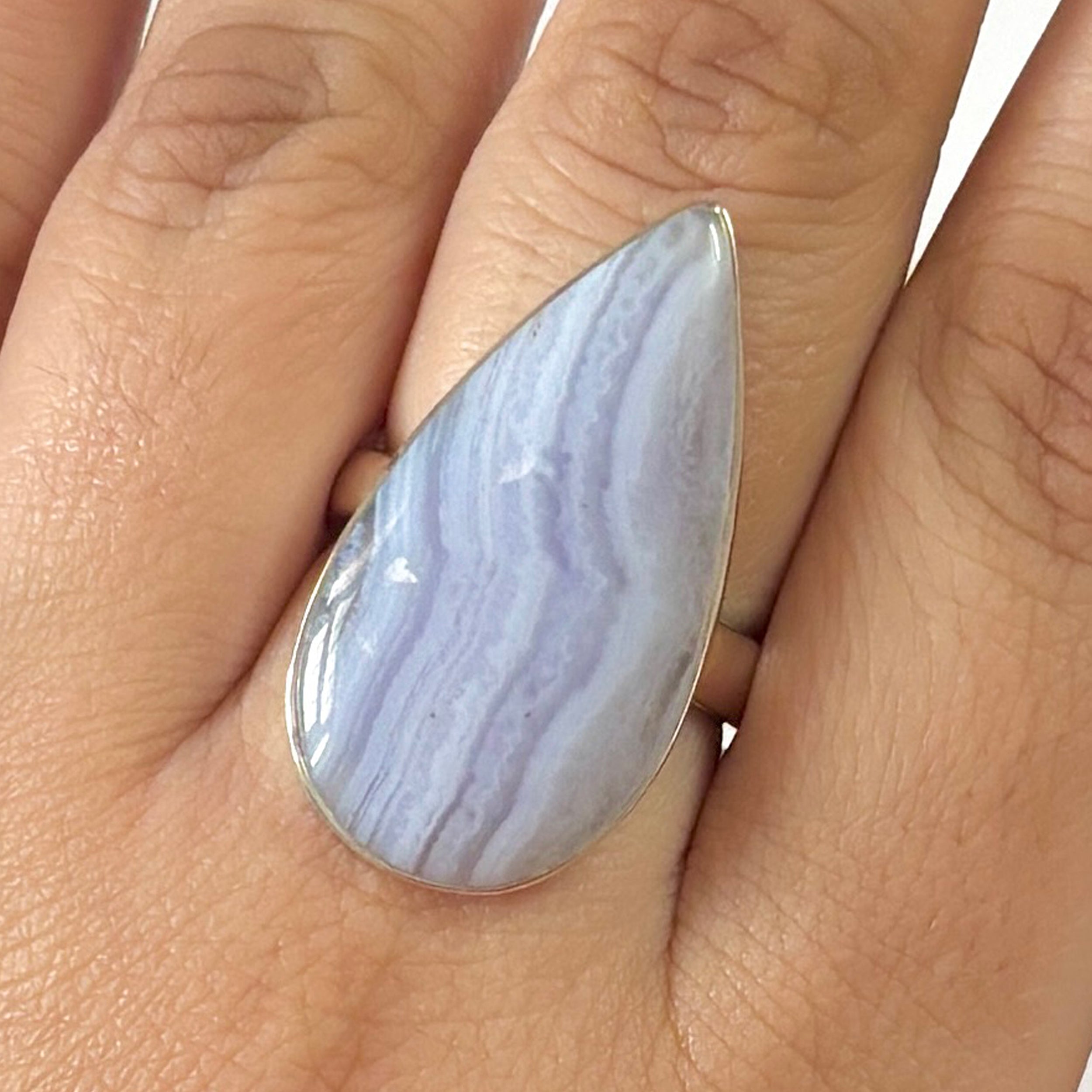 Blue Lace Agate Ring-(BLA-2-5)