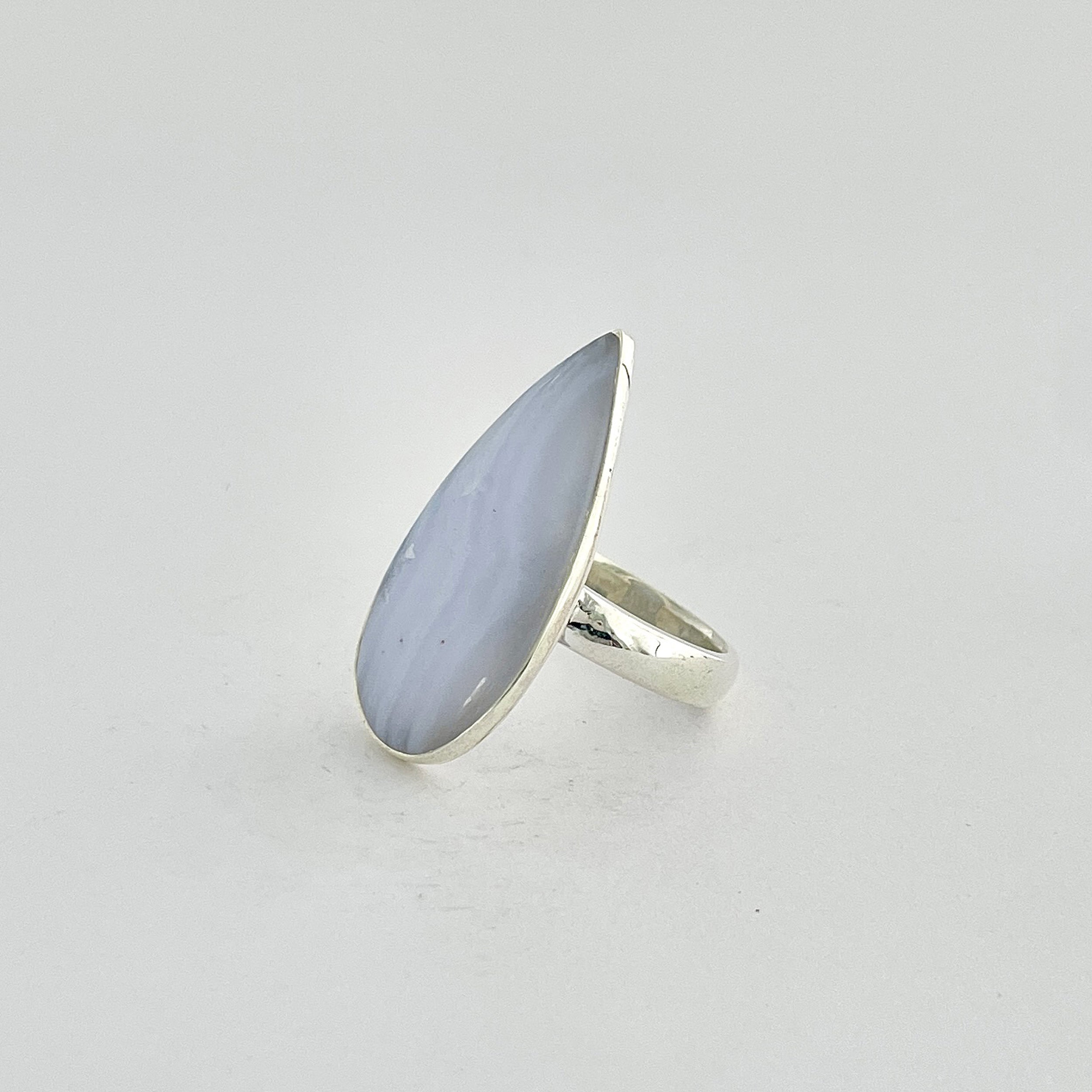 Blue Lace Agate Ring-(BLA-2-5)