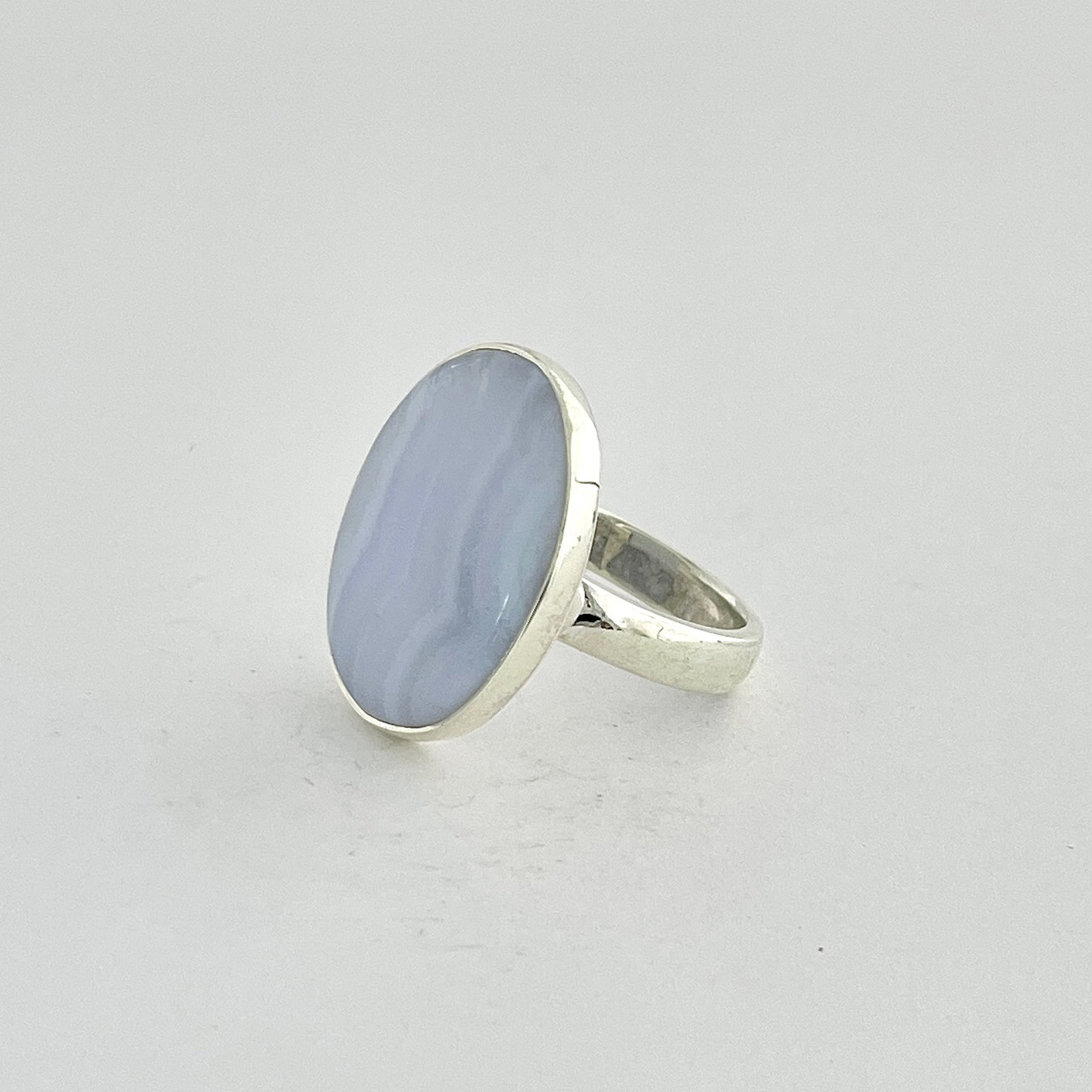 Blue Lace Agate Ring-(BLA-2-6)