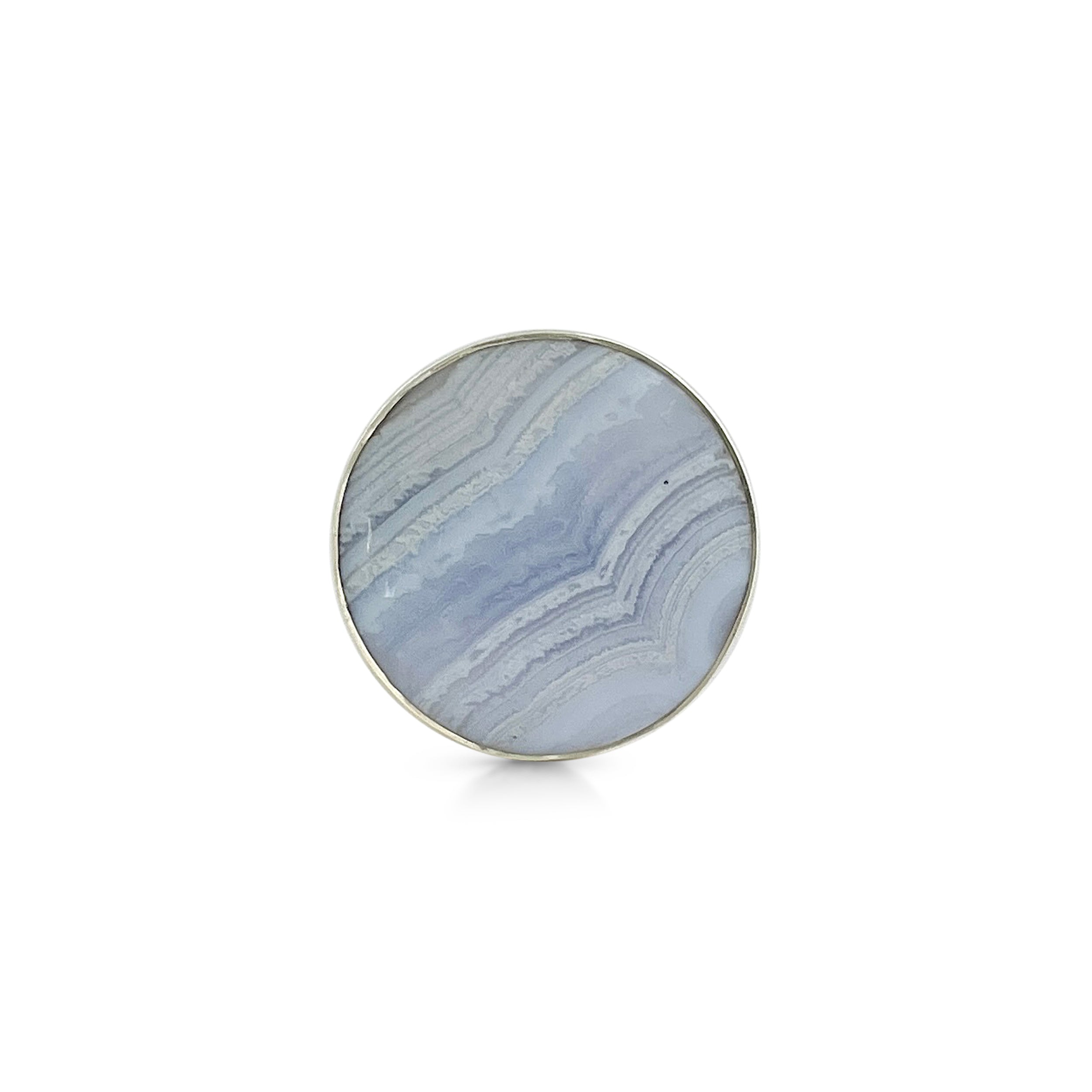 Blue Lace Agate Ring-(BLA-2-7)