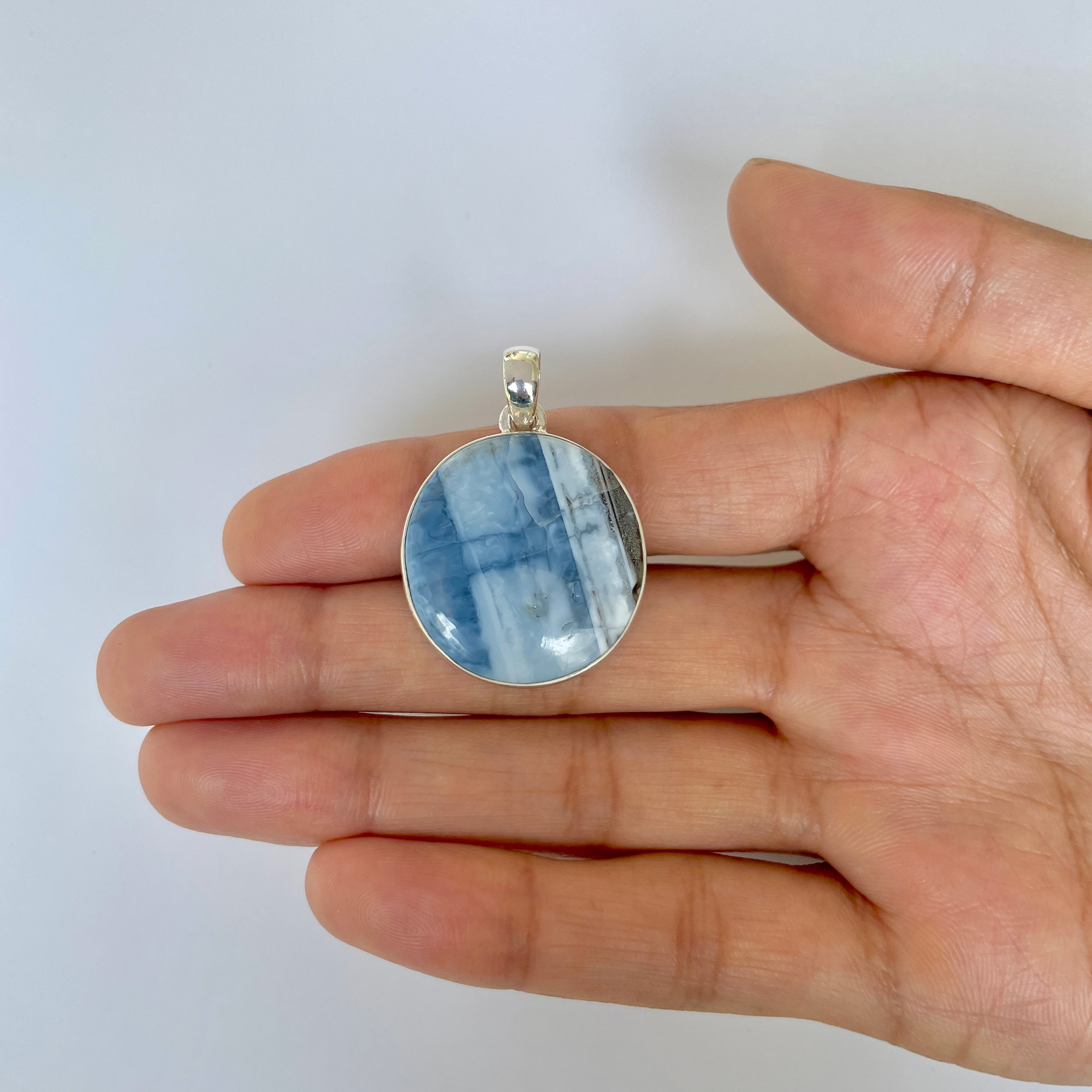 Blue Opal Pendant-(BLO-1-58)
