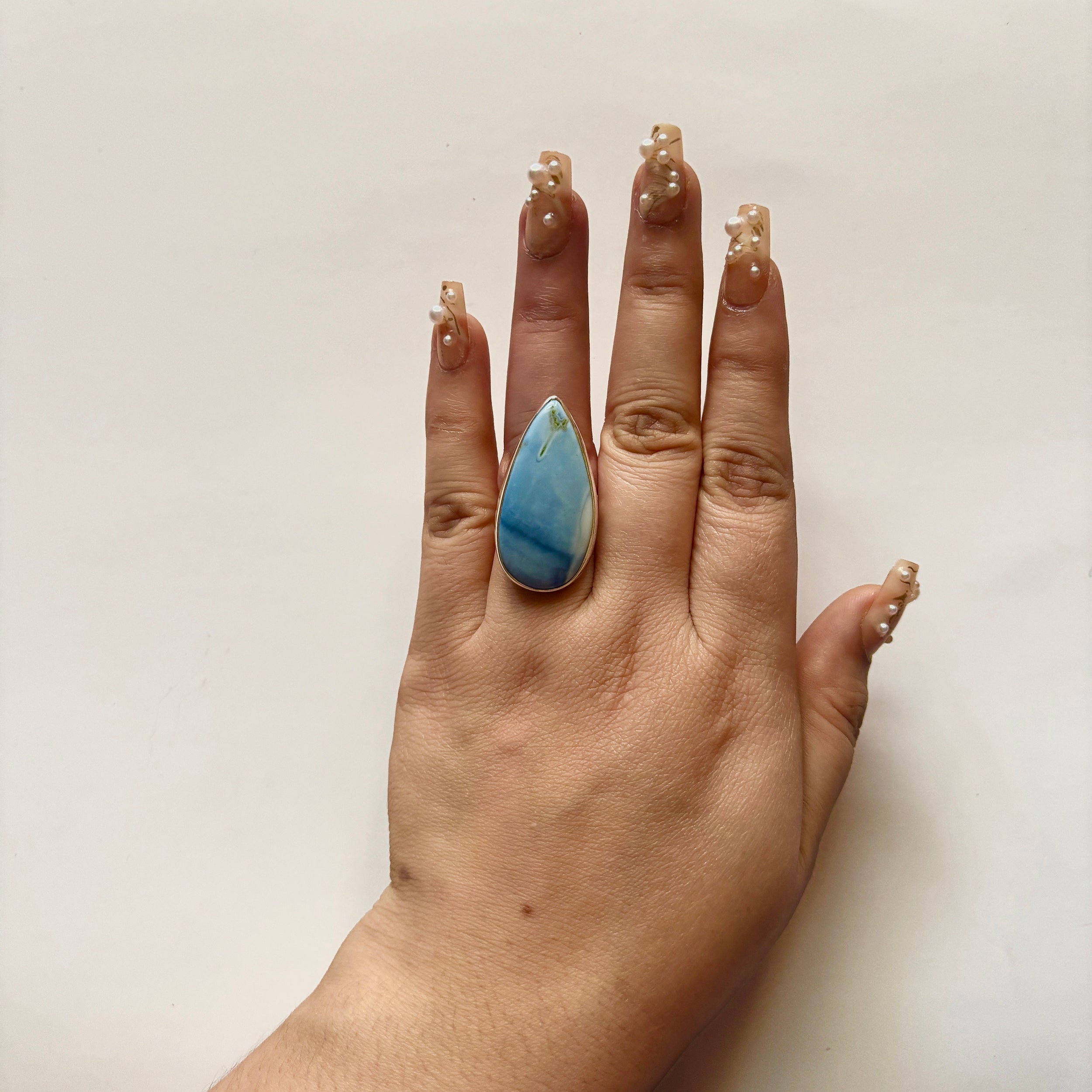 Blue Opal Ring-(BLO-2-10)