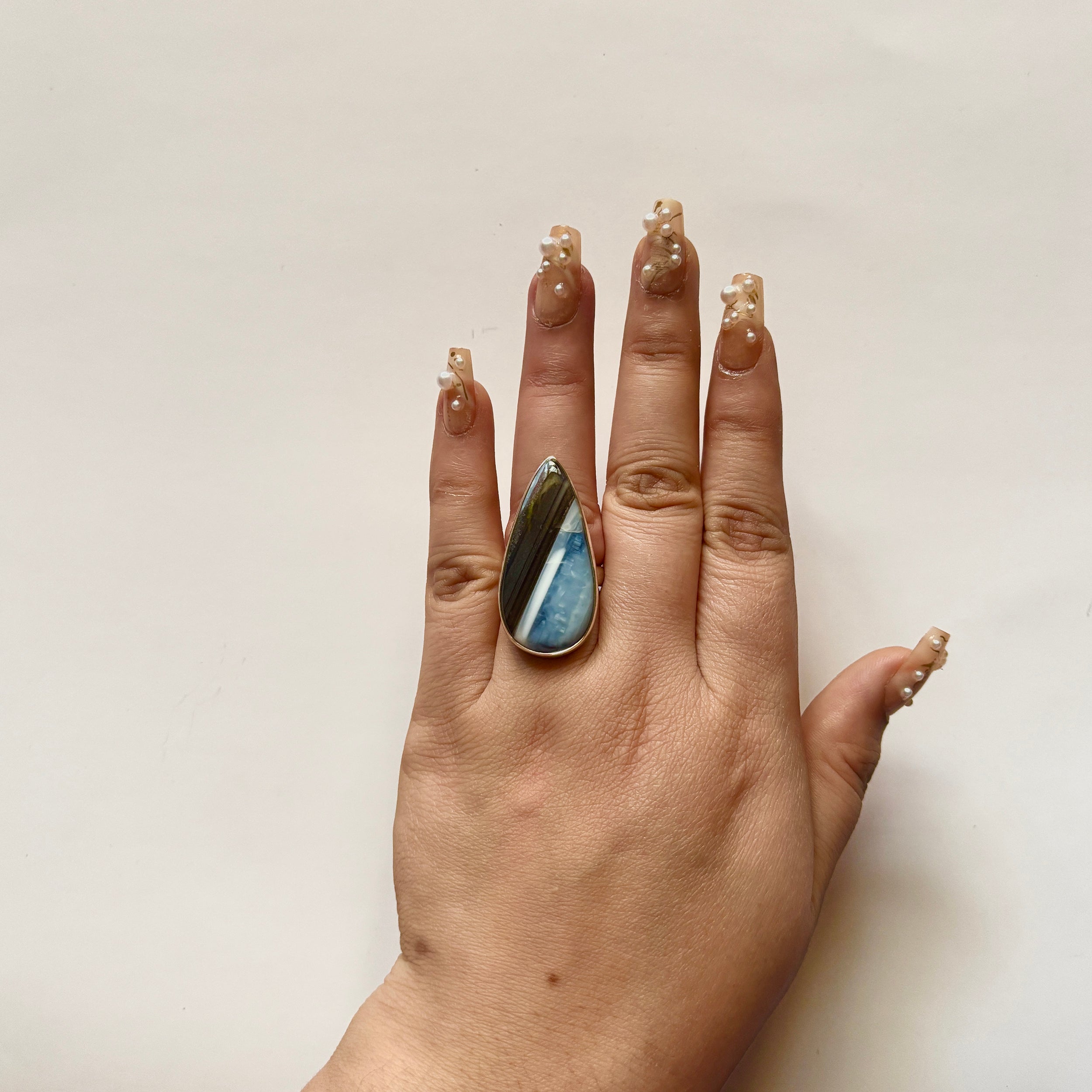 Blue Opal Ring-(BLO-2-11)