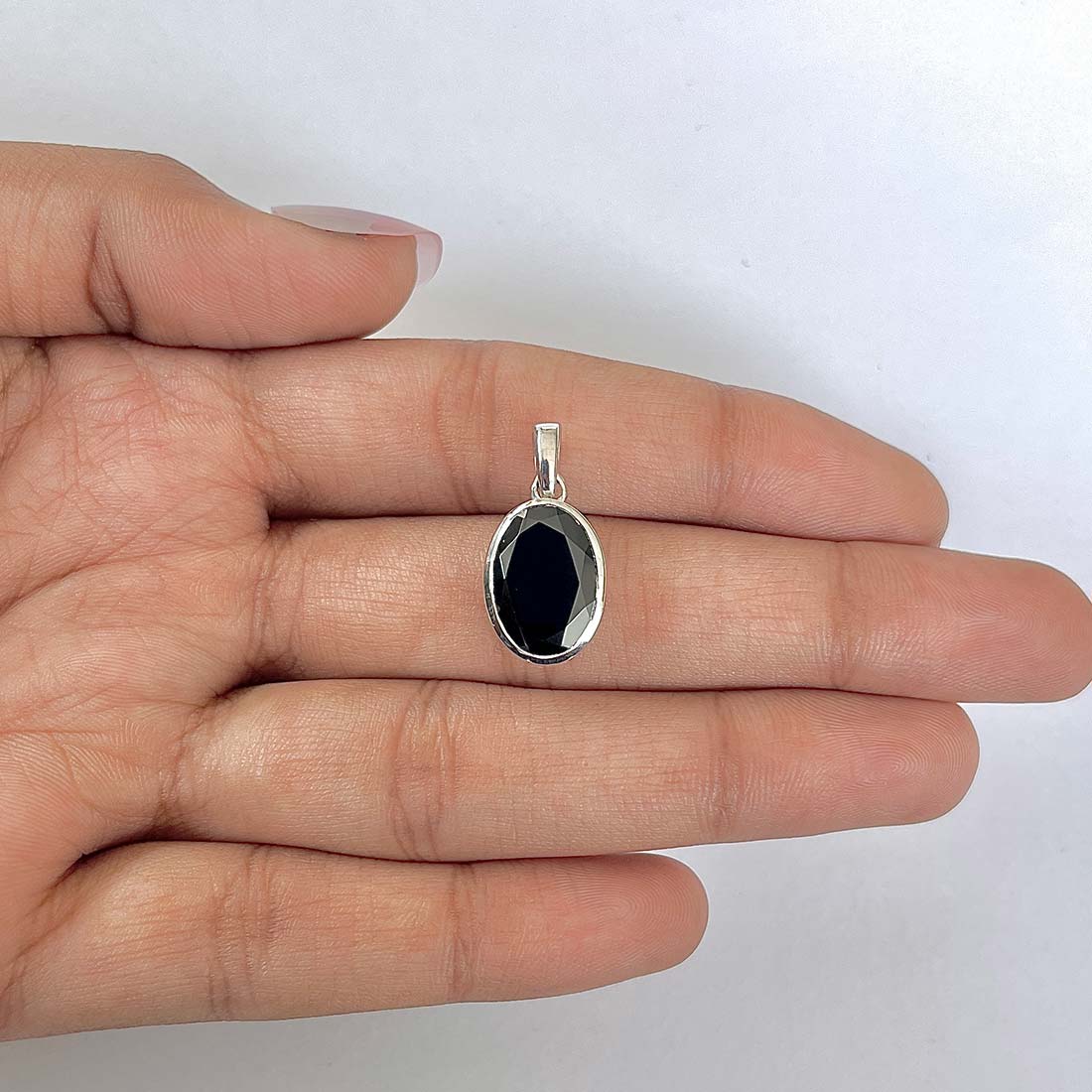 Black Tourmaline Pendant-(BLS-RDP-471)