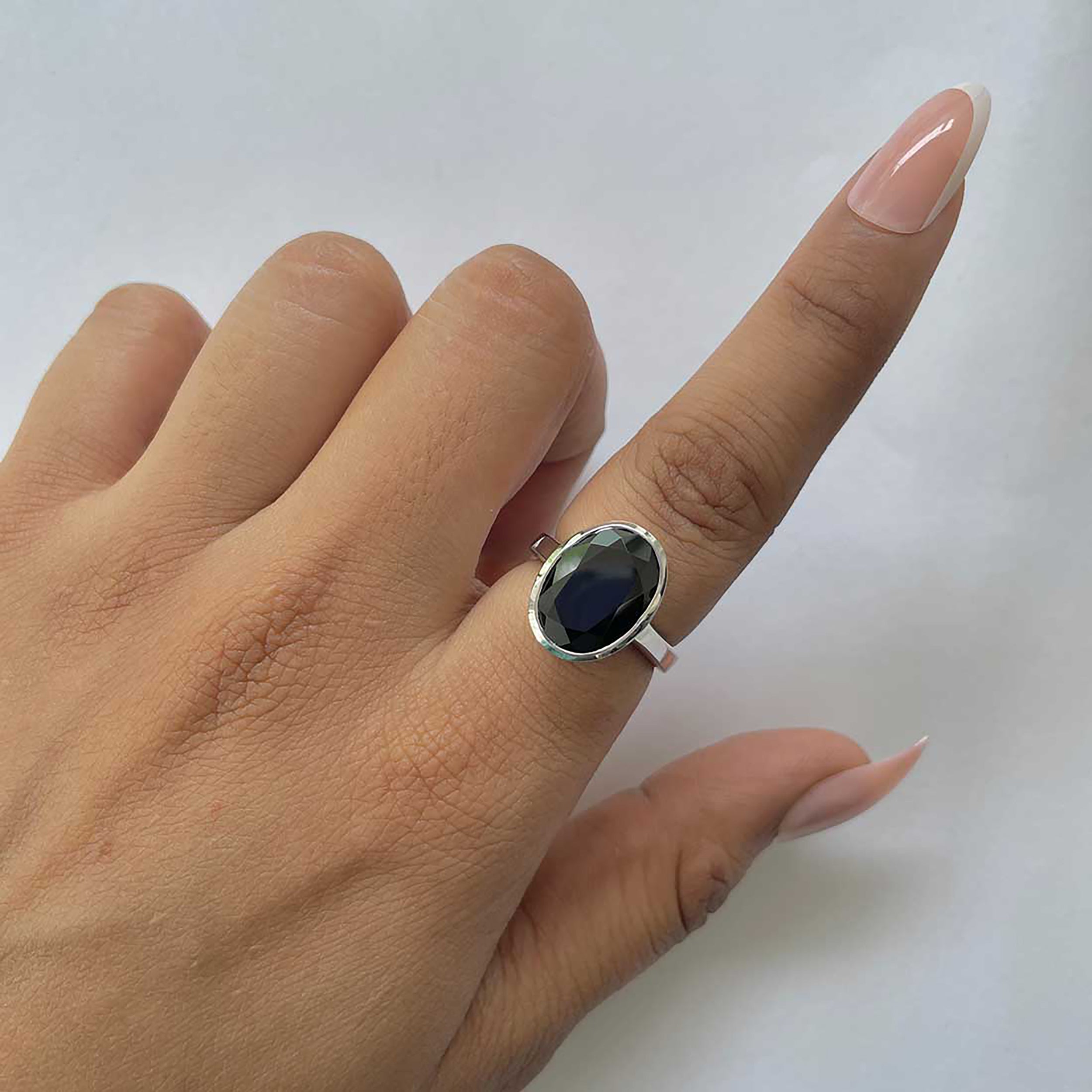 Black Tourmaline Ring-(BLS-RDR-1892.)