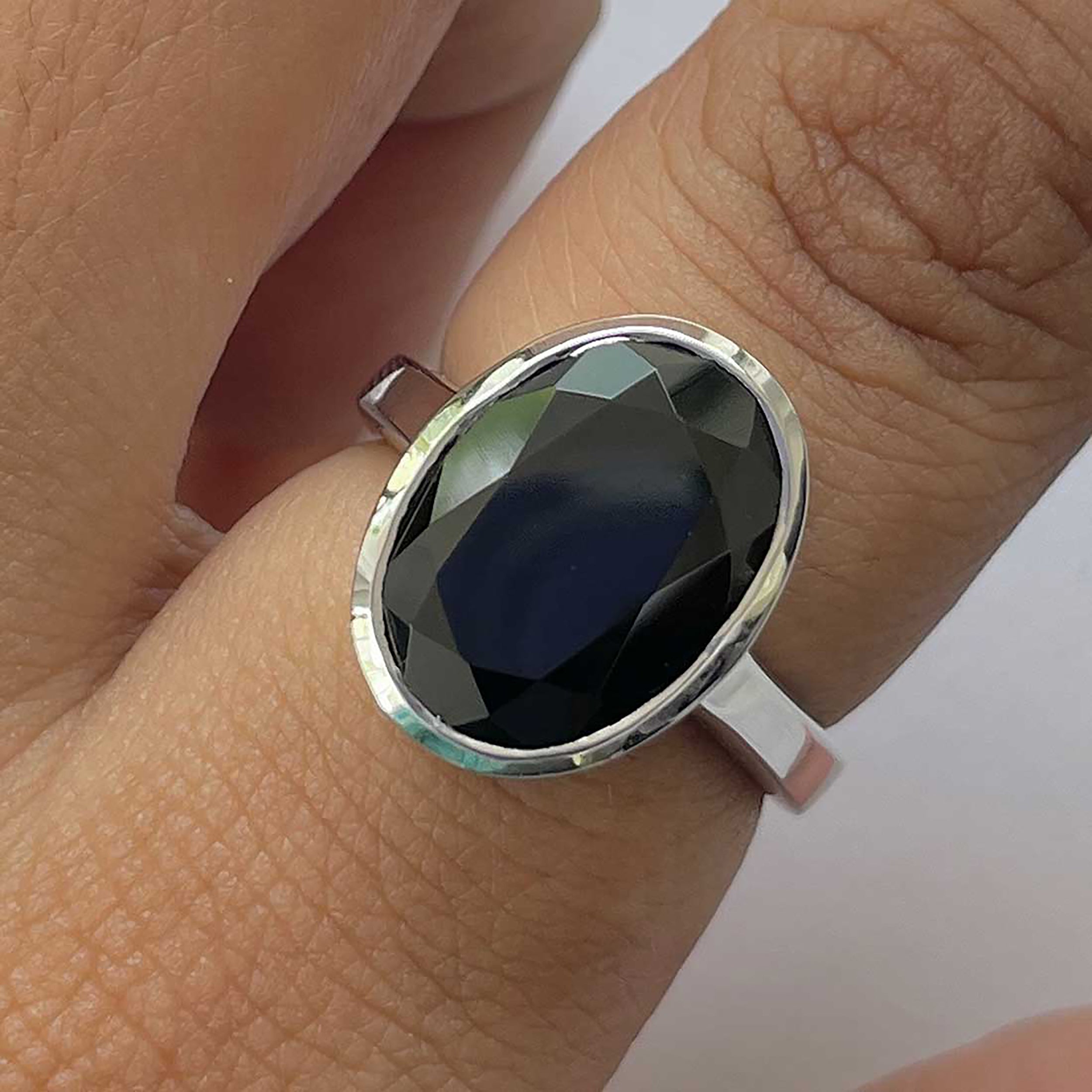 Black Tourmaline Ring-(BLS-RDR-1892.)