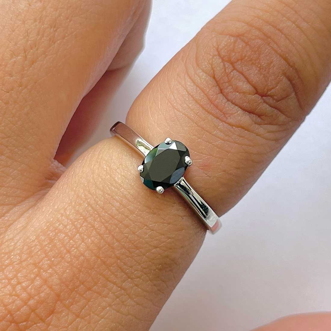 Black Tourmaline Ring-(BLS-RDR-242.)