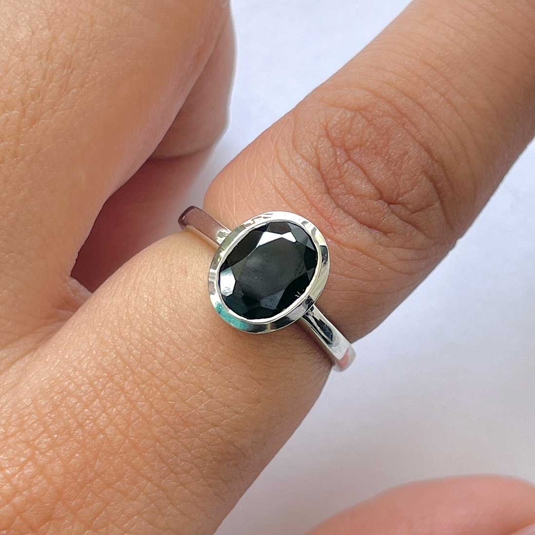 Black Tourmaline Ring-(BLS-RDR-251.)