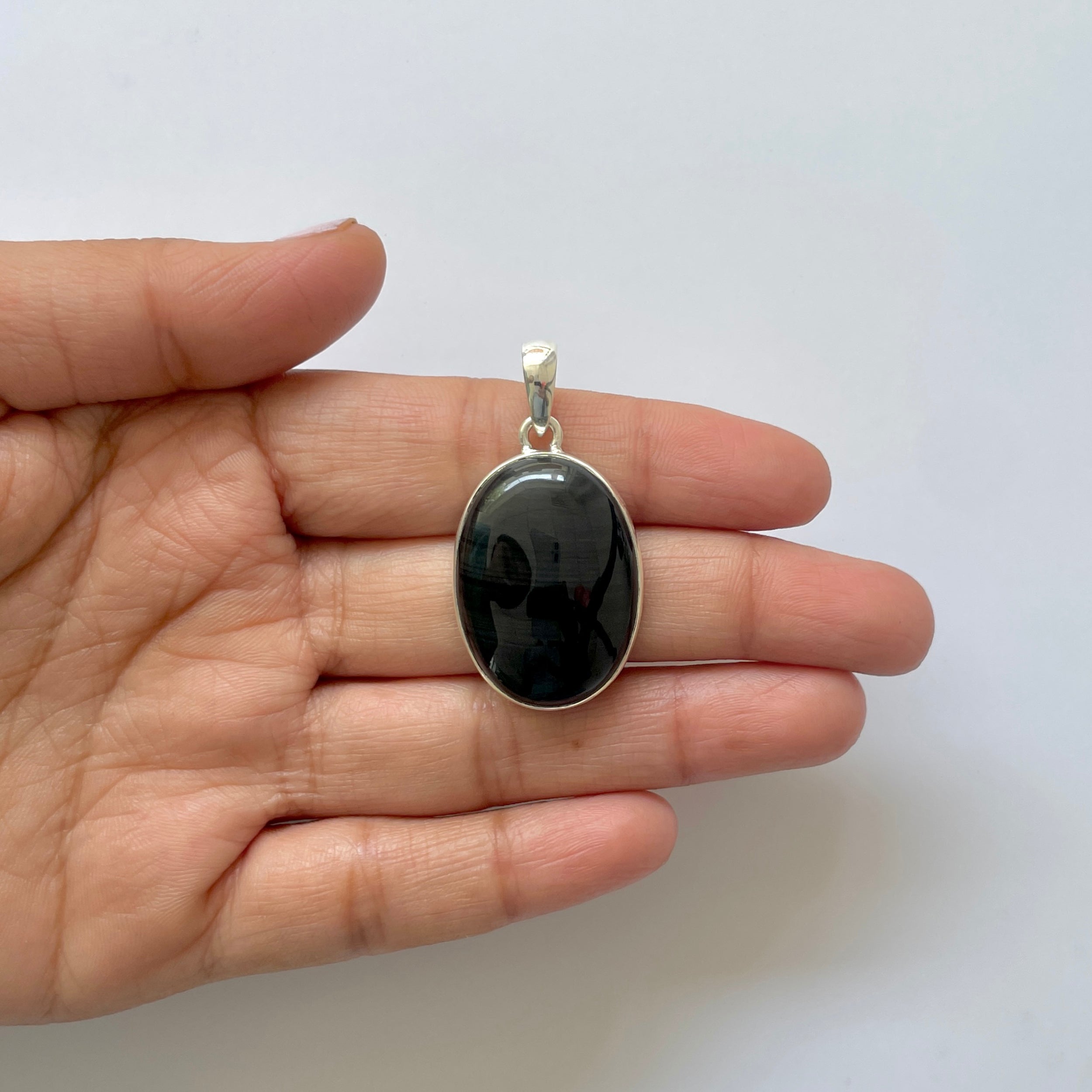 Black Onyx Pendant-(BOX-1-13)