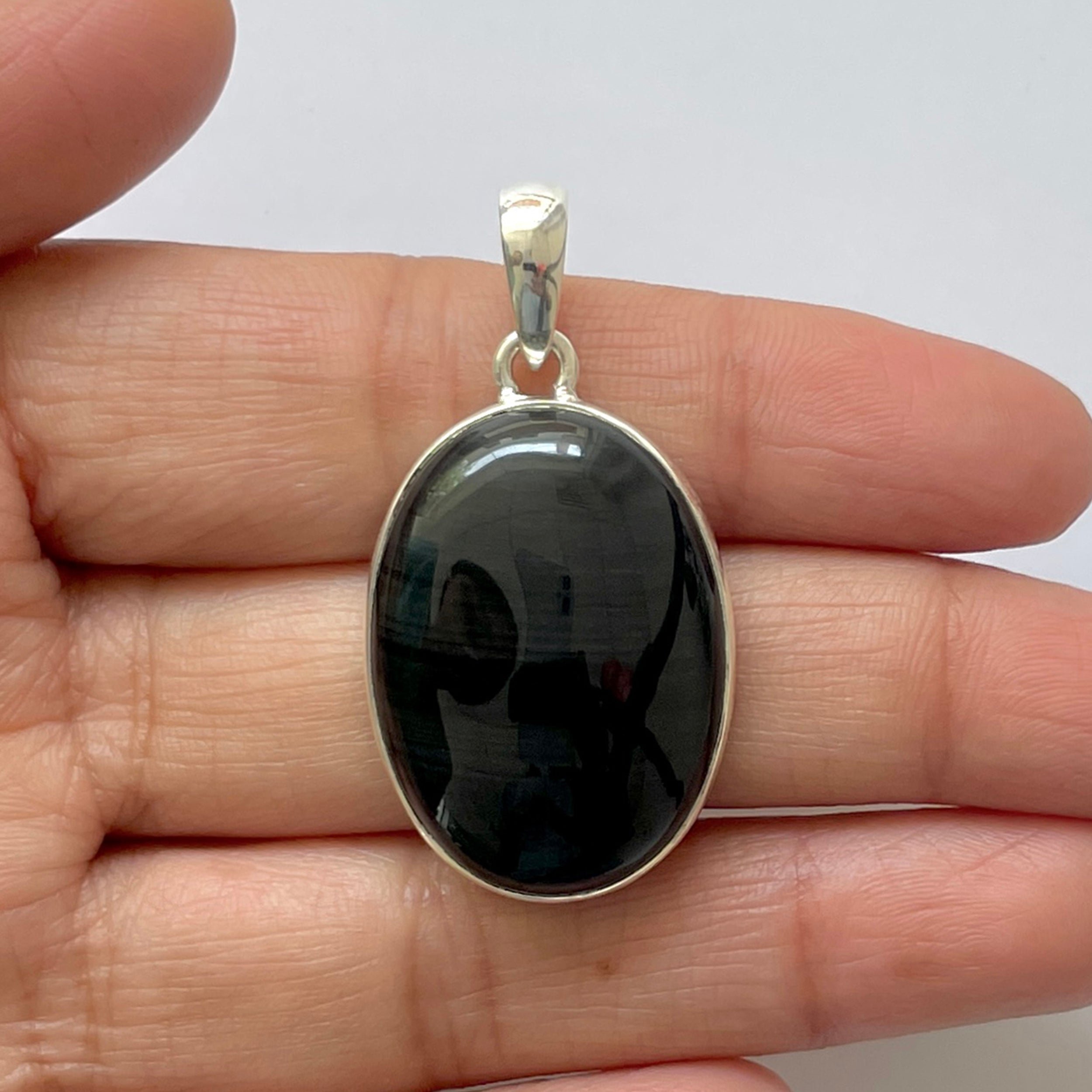 Black Onyx Pendant-(BOX-1-13)