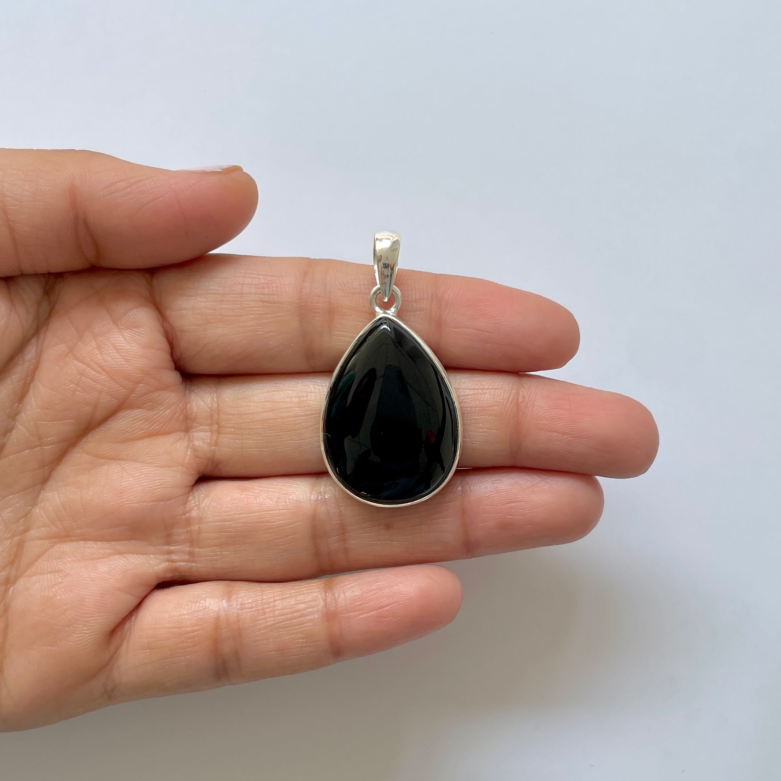 Black Onyx Pendant-(BOX-1-28)