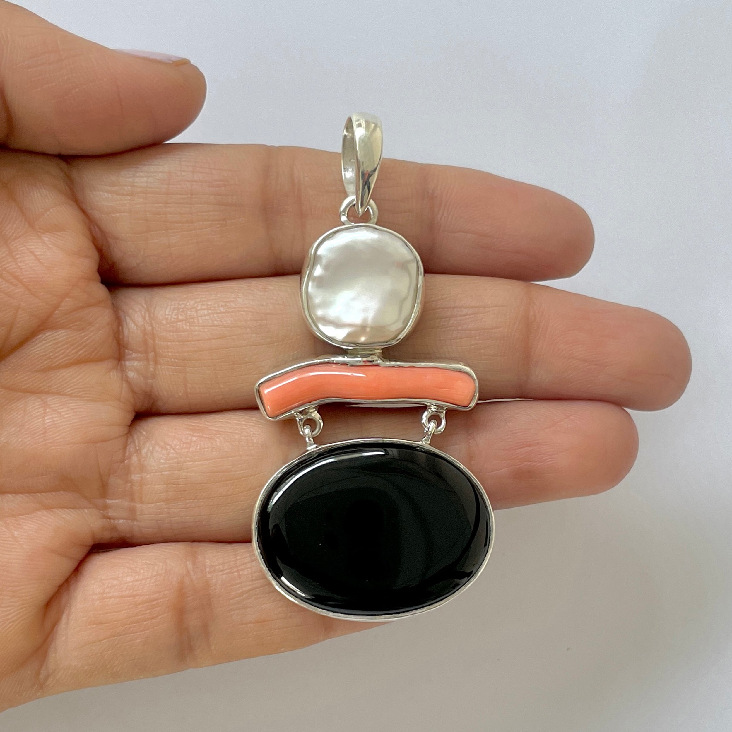 Black Onyx Pendant-(BOX-1-3)