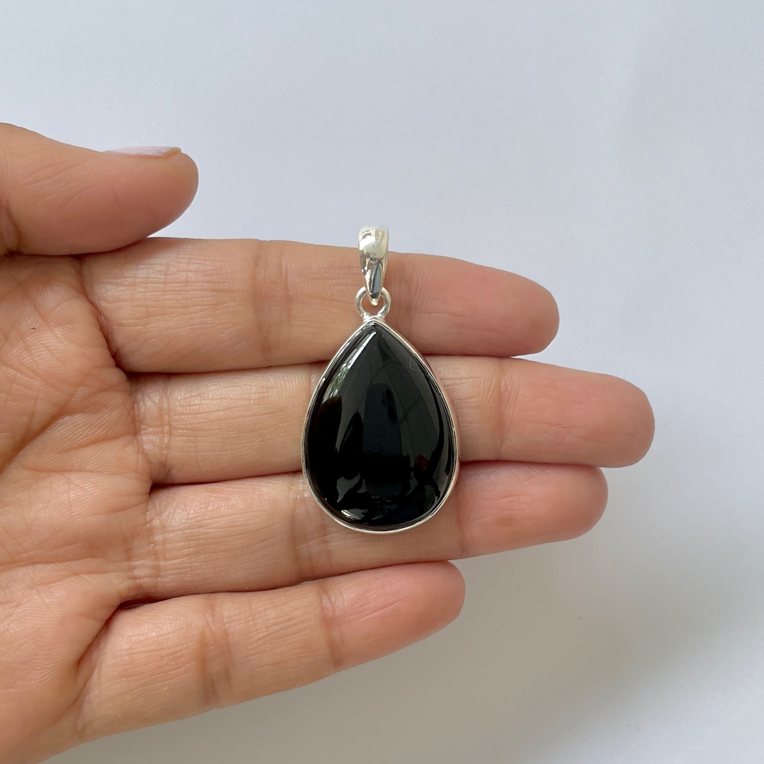 Black Onyx Pendant-(BOX-1-34)