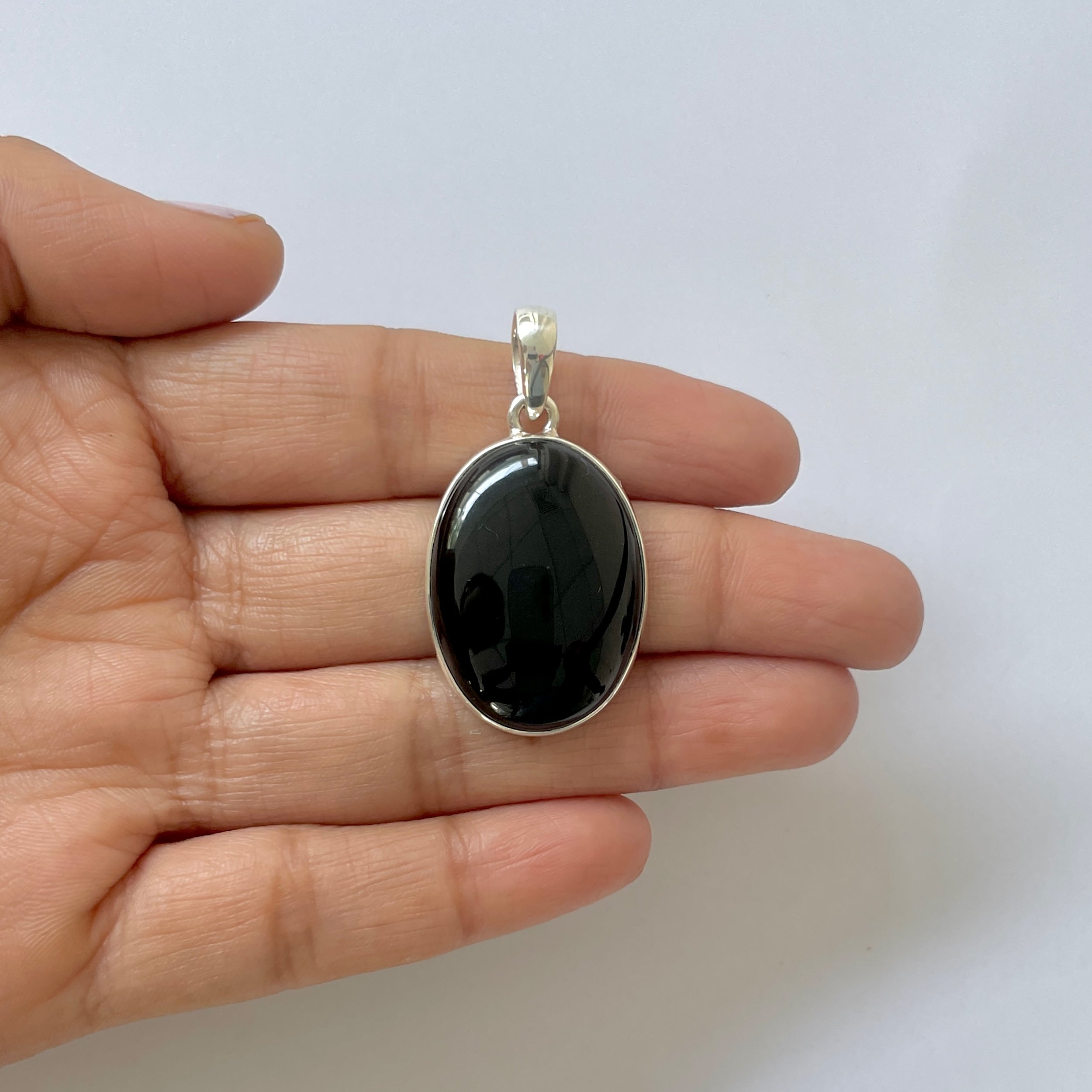 Black Onyx Pendant-(BOX-1-42)