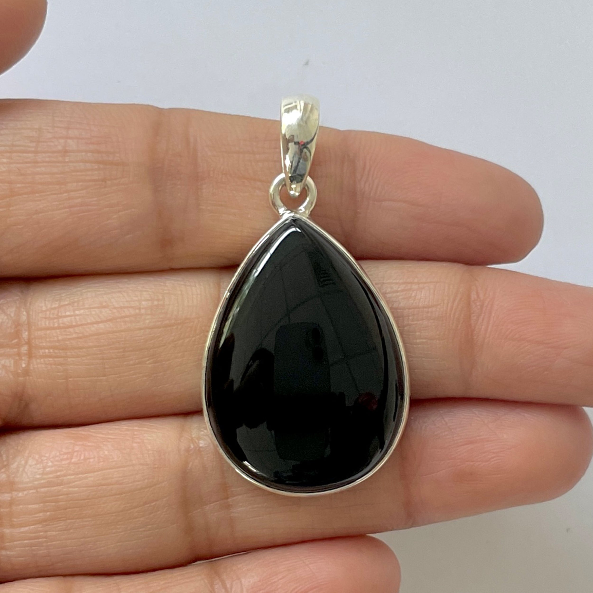Black Onyx Pendant-(BOX-1-43)