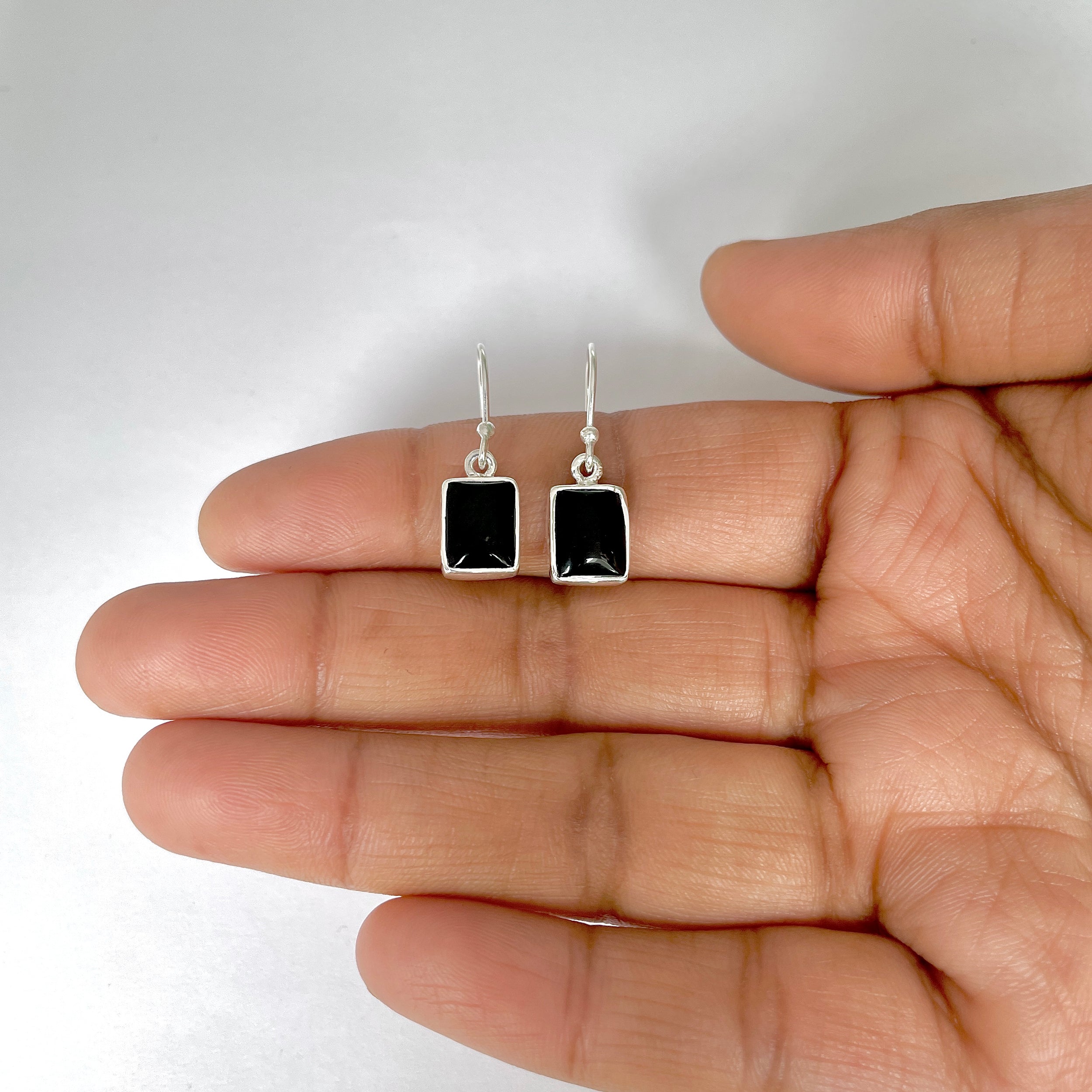 Black Onyx Earring-(BOX-3-34)