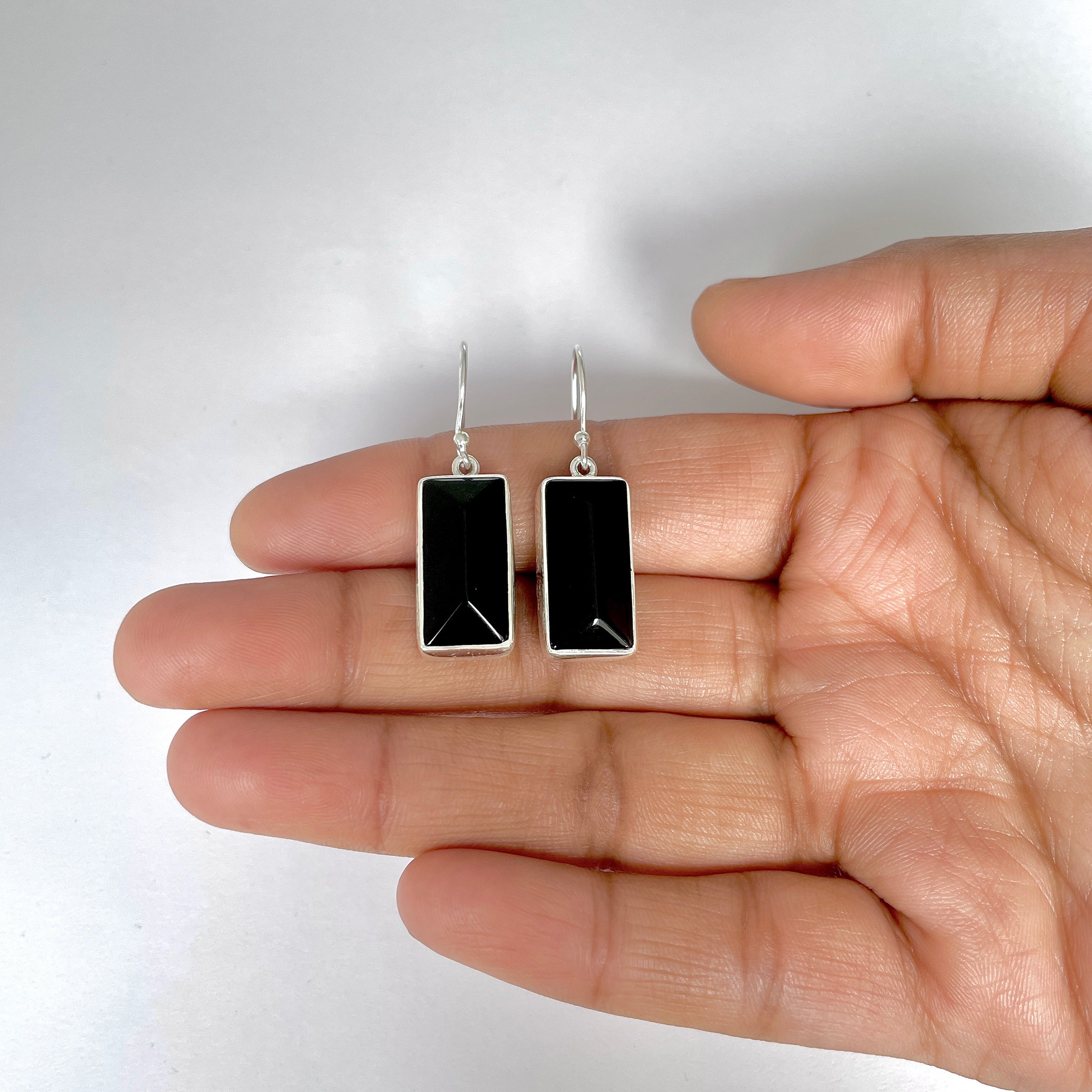 Black Onyx Earring-(BOX-3-46)