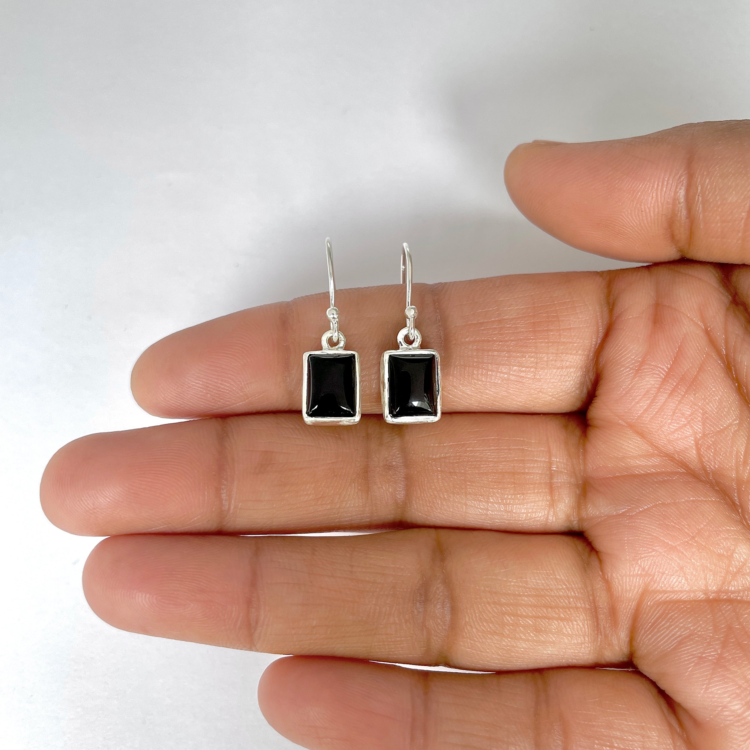 Black Onyx Earring-(BOX-3-49)