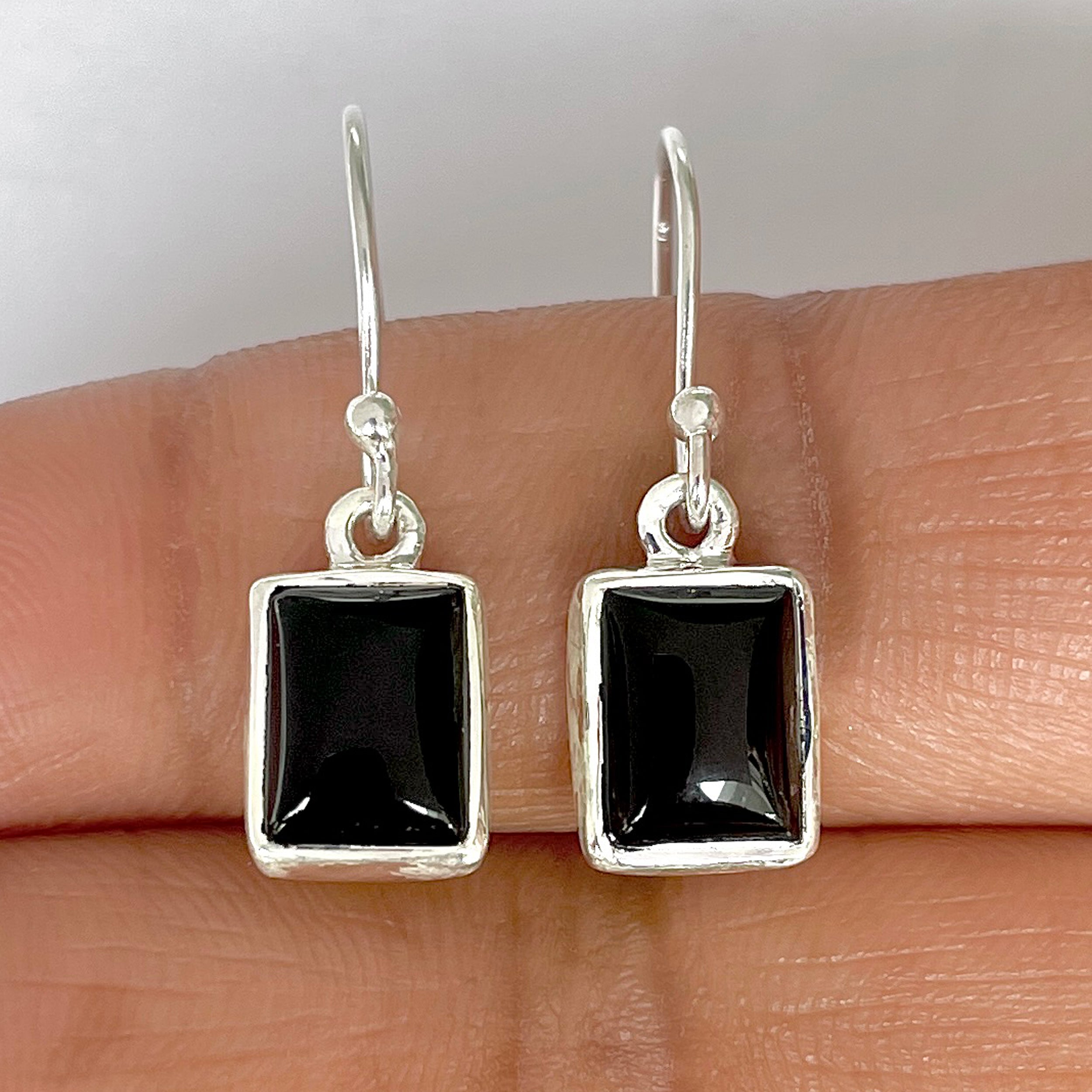 Black Onyx Earring-(BOX-3-49)
