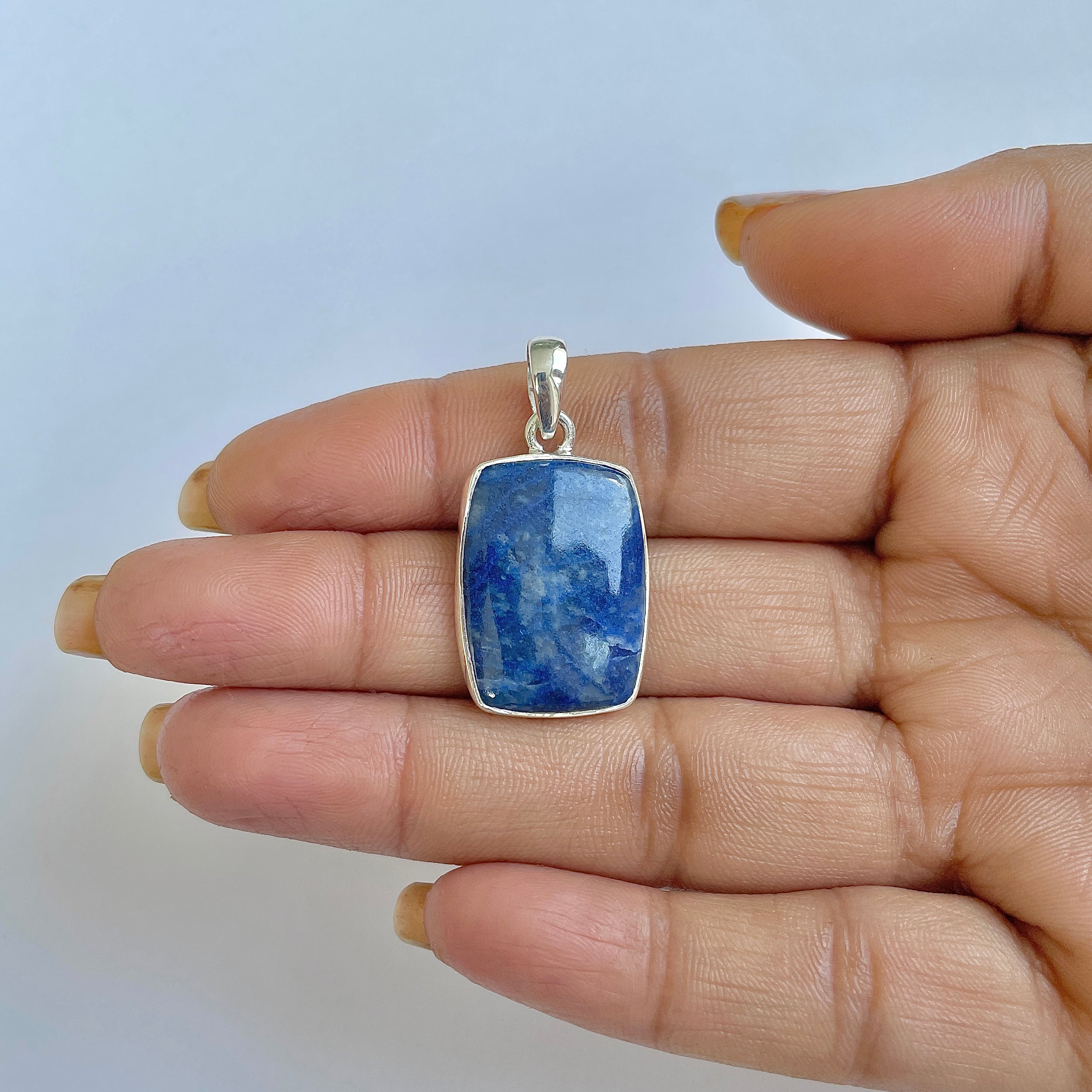Blue Quartz Pendant-(BQZ-1-10)